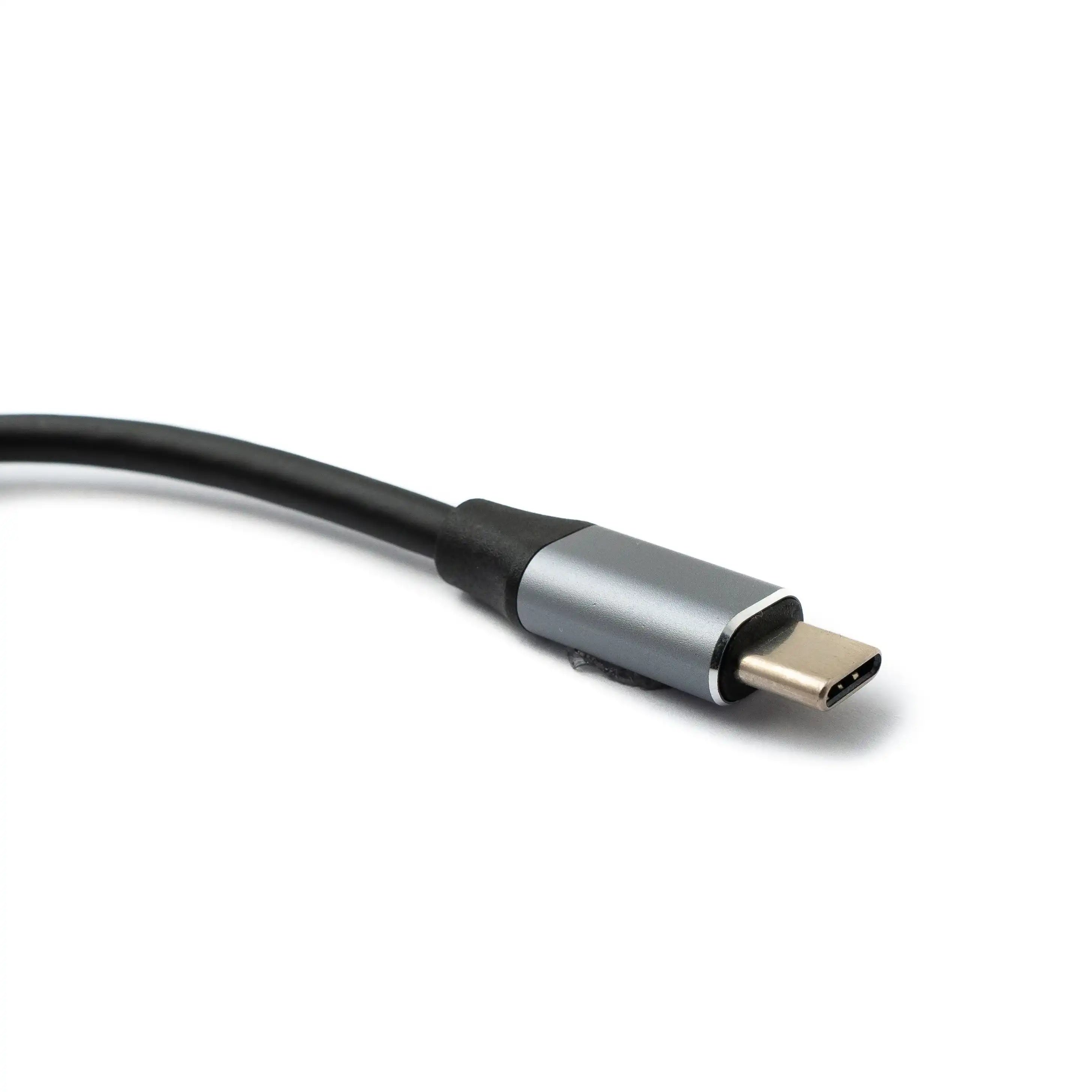 SYSTEM-S VGA Kabel 19 cm Buchse zu USB 3.1 Typ C Stecker in Grau