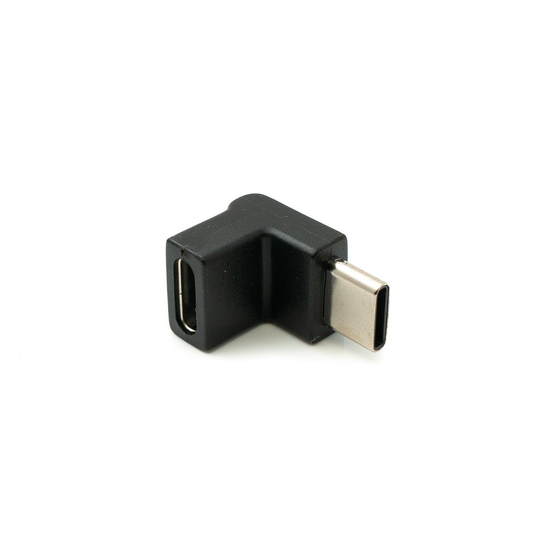 USB 3.1 Adapter Typ C Stecker Zu Buchse Winkel Kabel Schwarz Kompakter Winkeladapter