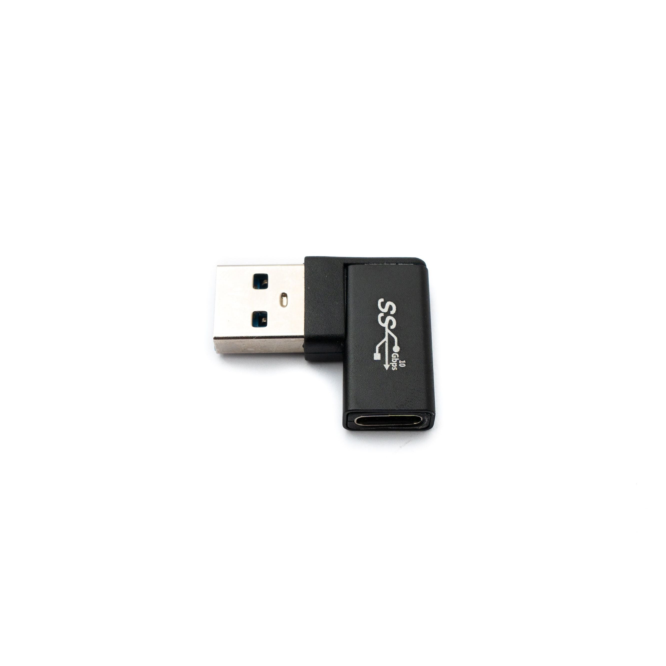 USB C Buchse auf USB A Stecker Adapter Winkel Kabel 3.1 5 Gbit/s Schwarz Schnelle Datenübertragung