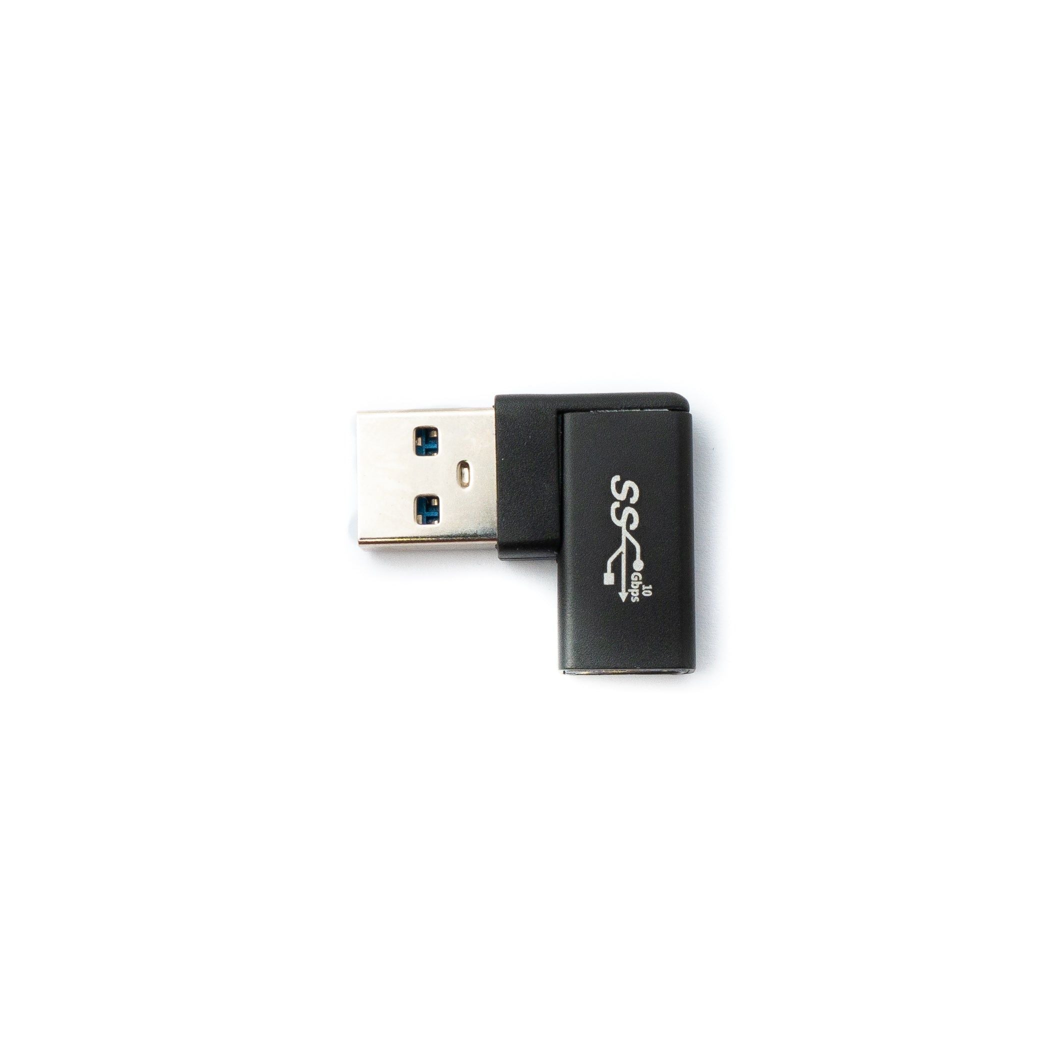 USB C Buchse auf USB A Stecker Adapter Winkel Kabel 3.1 5 Gbit/s Schwarz Schnelle Datenübertragung