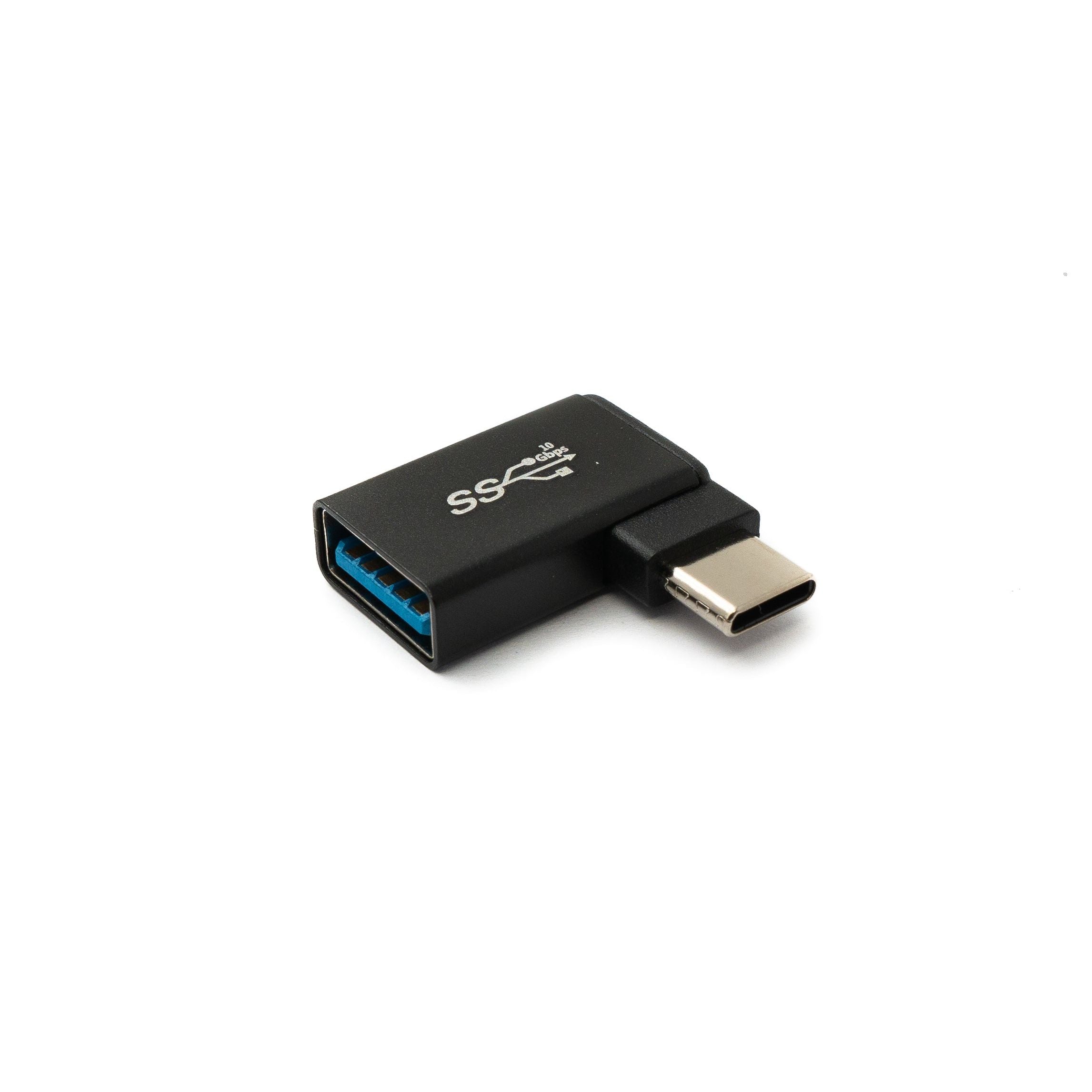 USB Typ C Auf USB Typ A Adapter Kabel 3.0 Mit Winkel 90 Grad Schwarz Gehäuse Kompakt