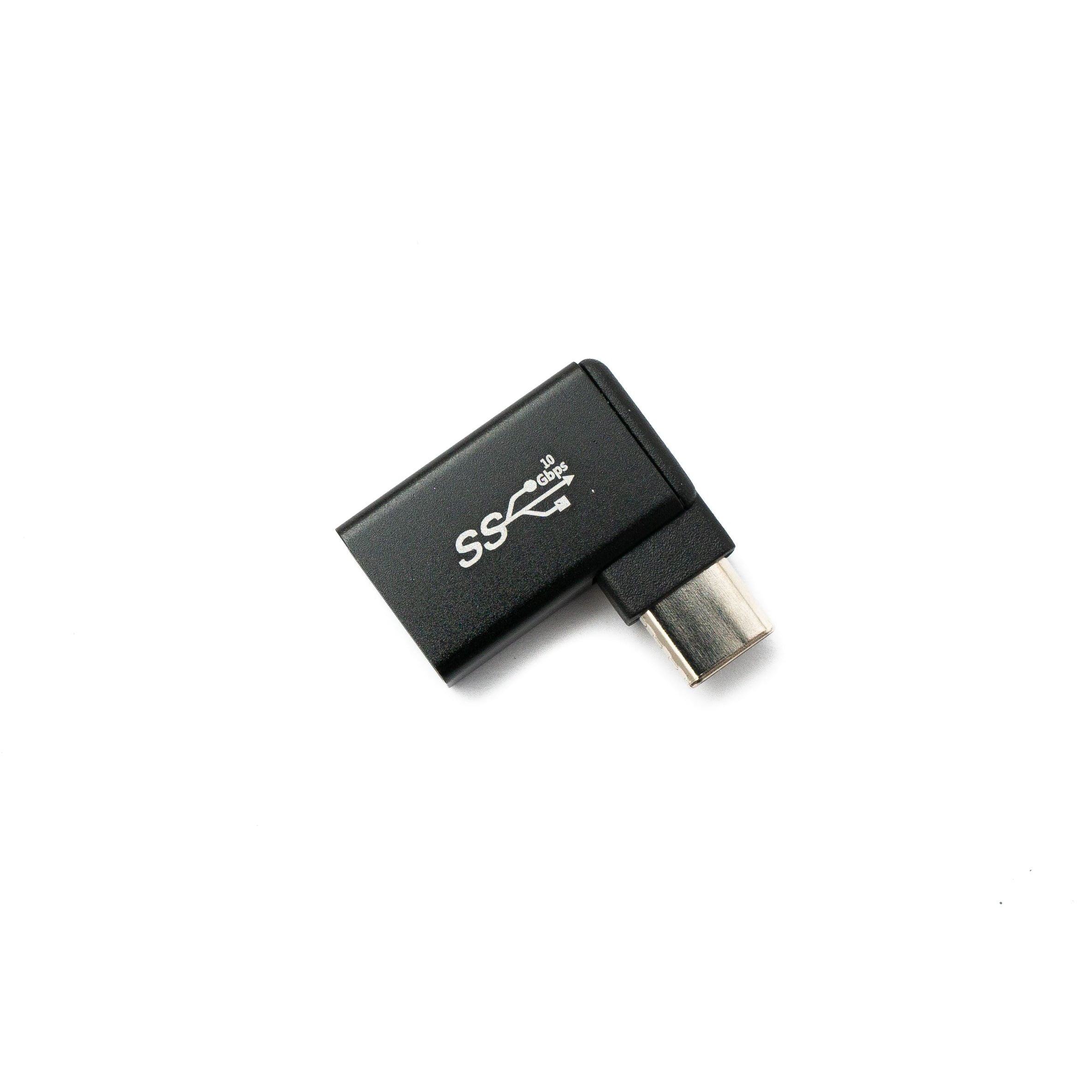 USB Typ C Auf USB Typ A Adapter Kabel 3.0 Mit Winkel 90 Grad Schwarz Gehäuse Kompakt