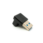 System-S USB 3.0 Adapter Typ A Gewinkelte Bauweise Schwarz Kompakter Anschluss SuperSpeed 5 Gbit/s