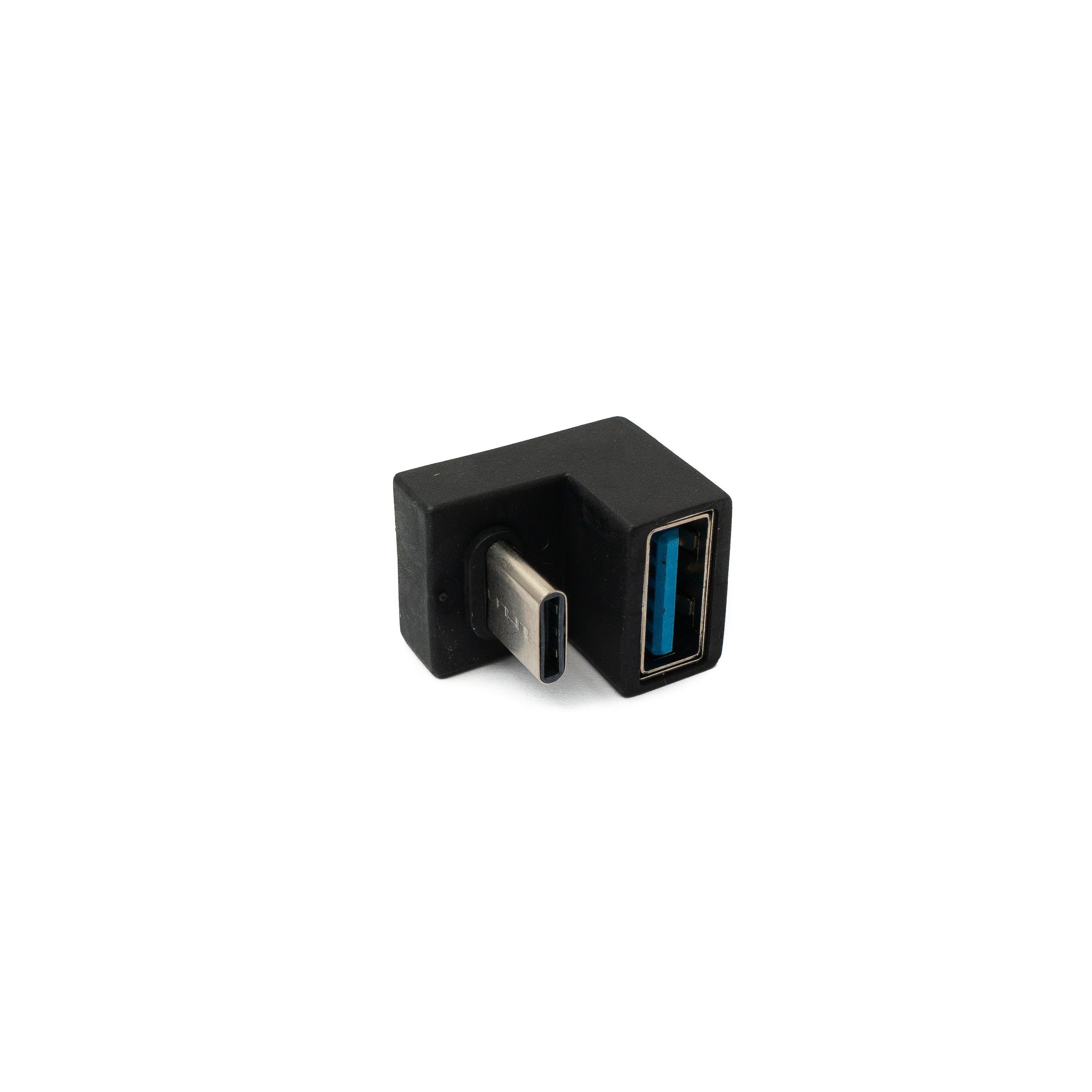 SYSTEM-S USB 3.1 Adapter Typ C Stecker zu 3.0 Typ A Buchse U Turn 180° Winkel Kabel