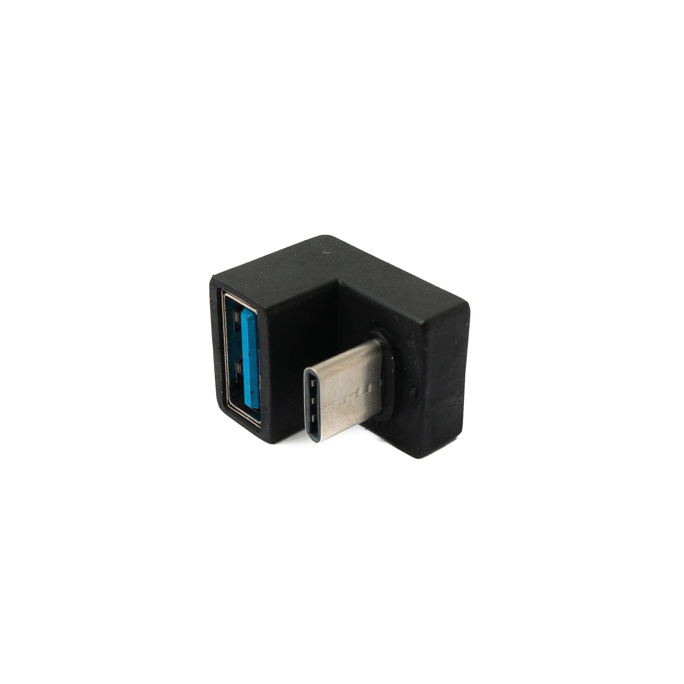 SYSTEM-S USB 3.1 Adapter Typ C Stecker zu 3.0 Typ A Buchse U Turn 180° Winkel Kabel