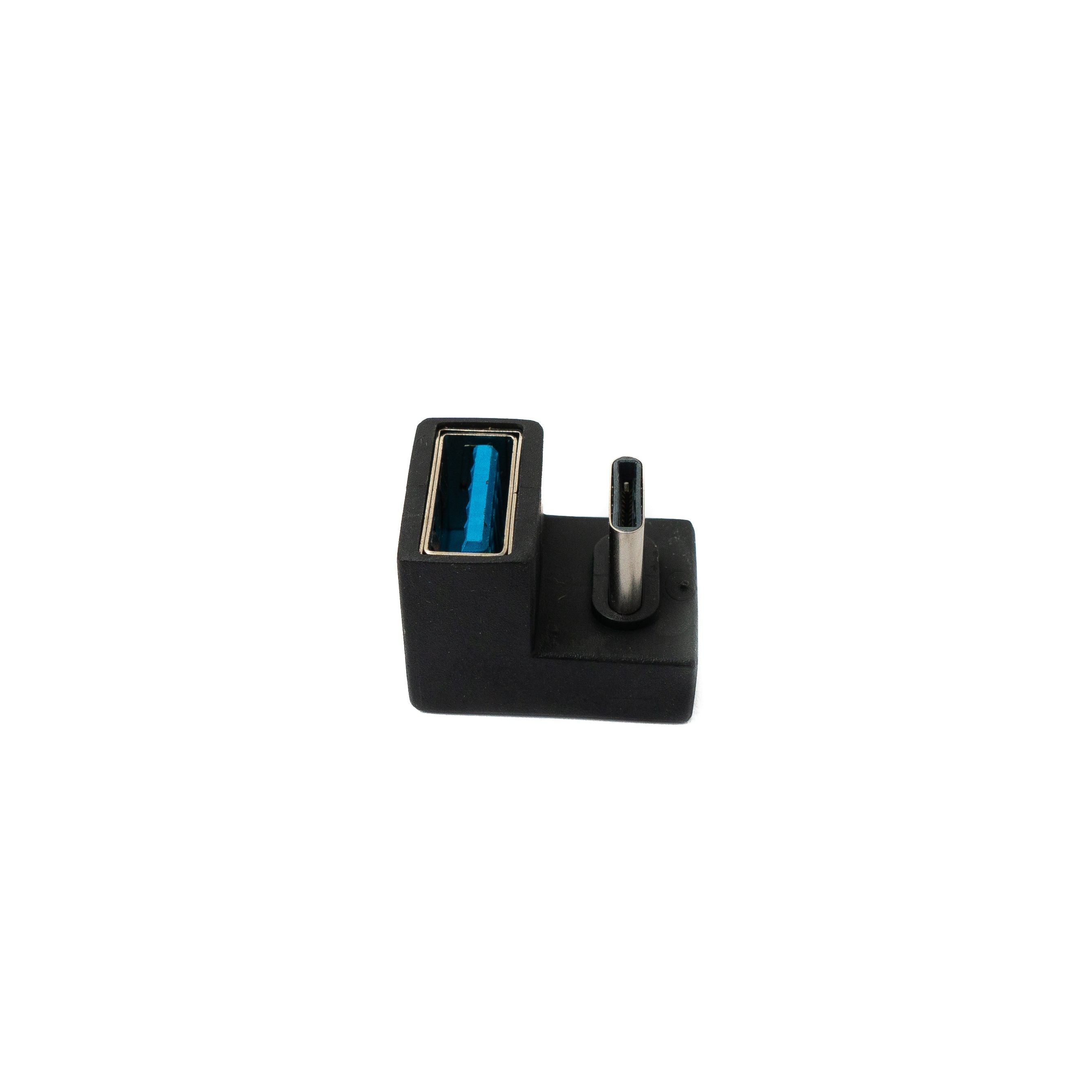 SYSTEM-S USB 3.1 Adapter Typ C Stecker zu 3.0 Typ A Buchse U Turn 180° Winkel Kabel