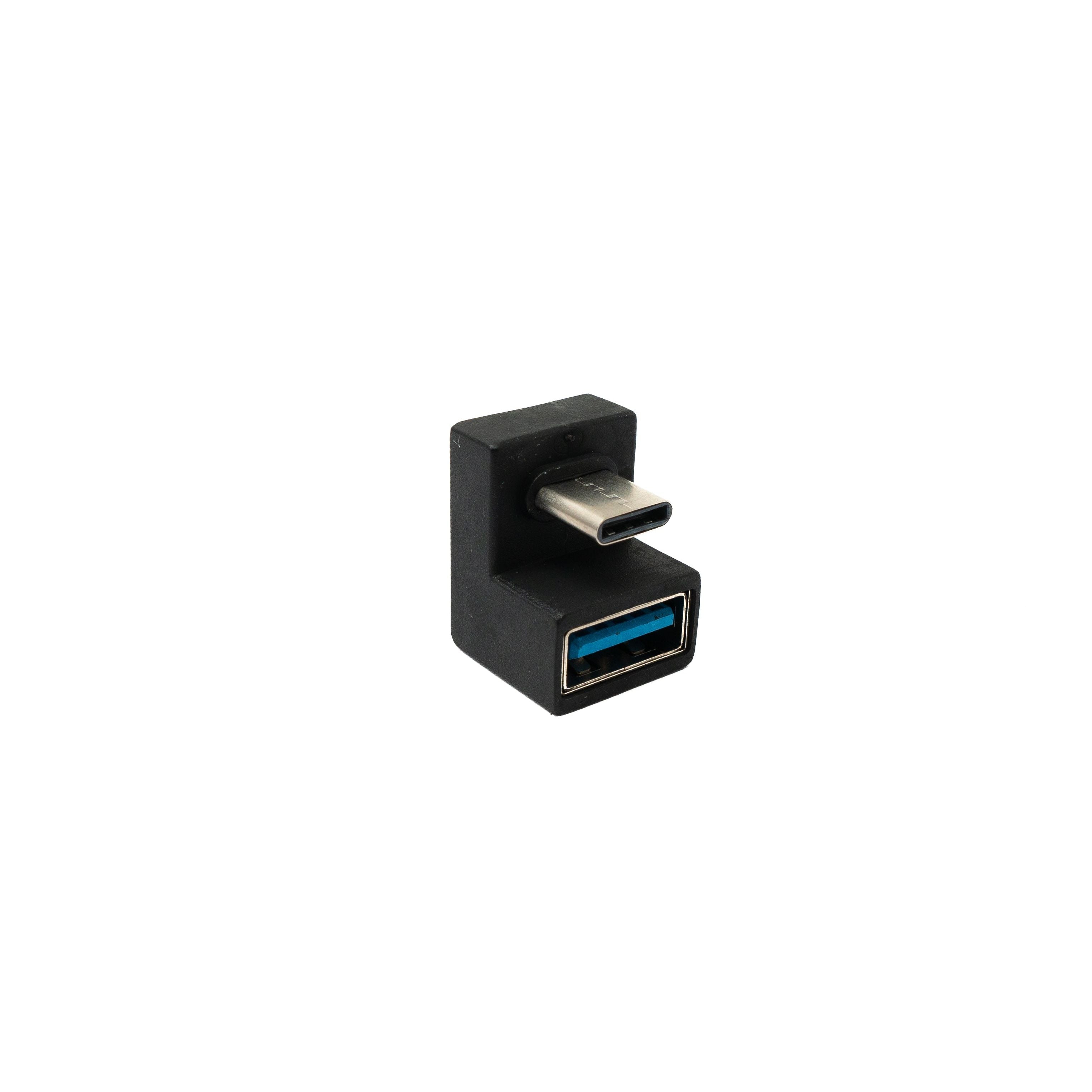 SYSTEM-S USB 3.1 Adapter Typ C Stecker zu 3.0 Typ A Buchse U Turn 180° Winkel Kabel