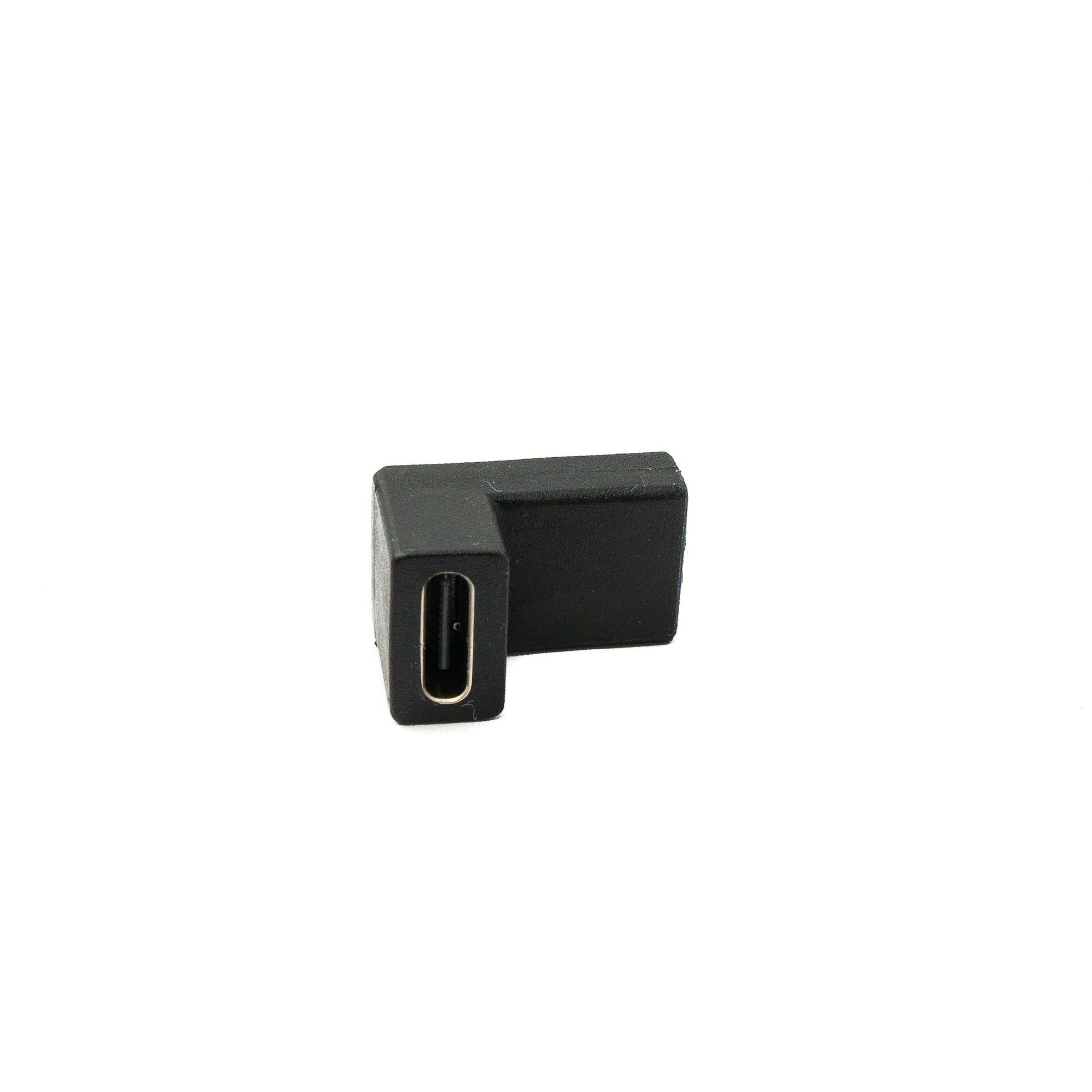 System-S USB 3.1 Adapter USB C Buchse Zu Buchse Winkel Kabel Schwarz Kompakter Winkeladapter