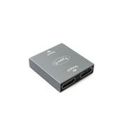 System-S USB C Y Adapter USB 3.1 Typ C Buchse Zu Zwei USB C Buchsen Grau Hochwertig