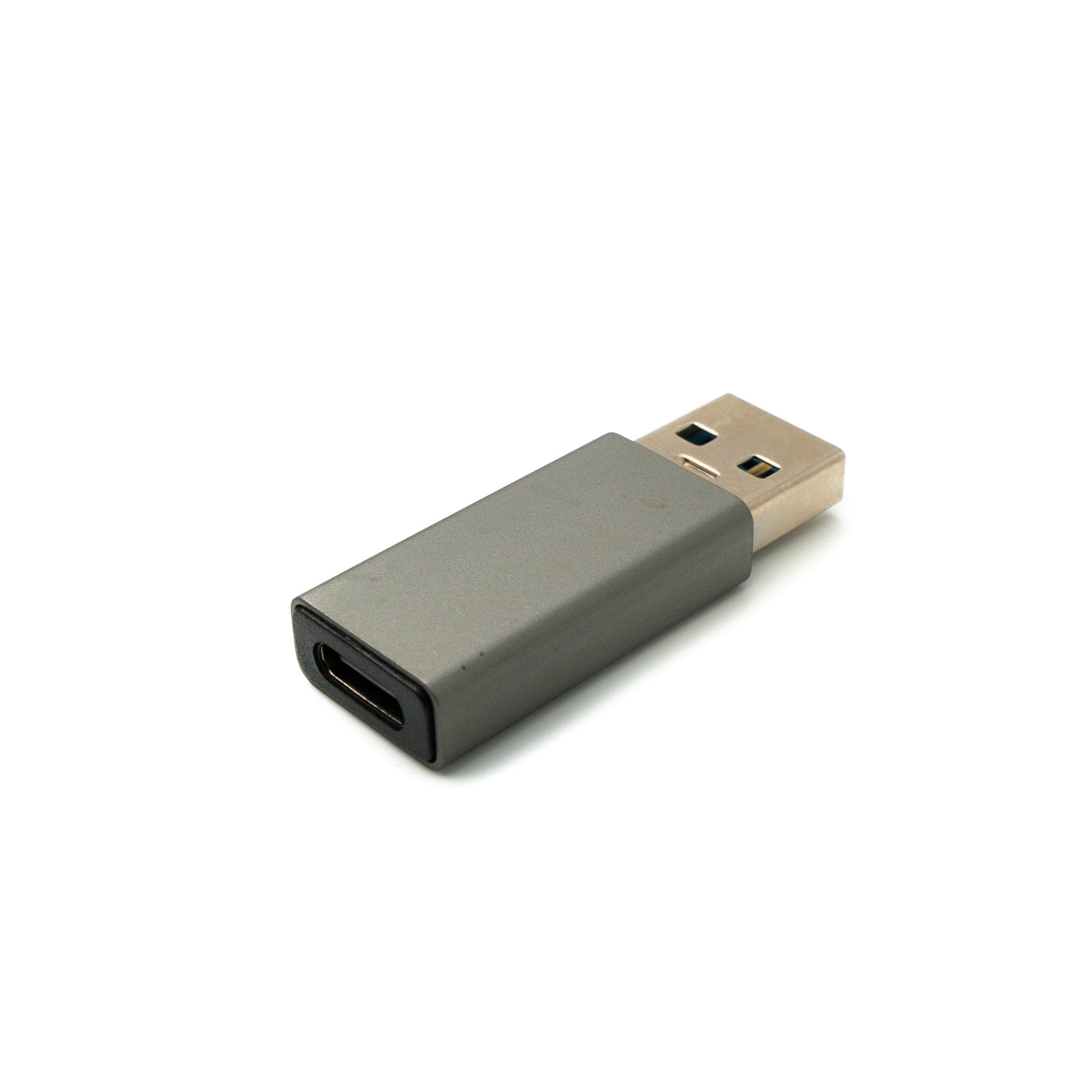 USB C Buchse Zu USB A Stecker Adapter Grau USB 3 1 Kabel Typ C Auf Typ A Premium Qualität Hochwertig