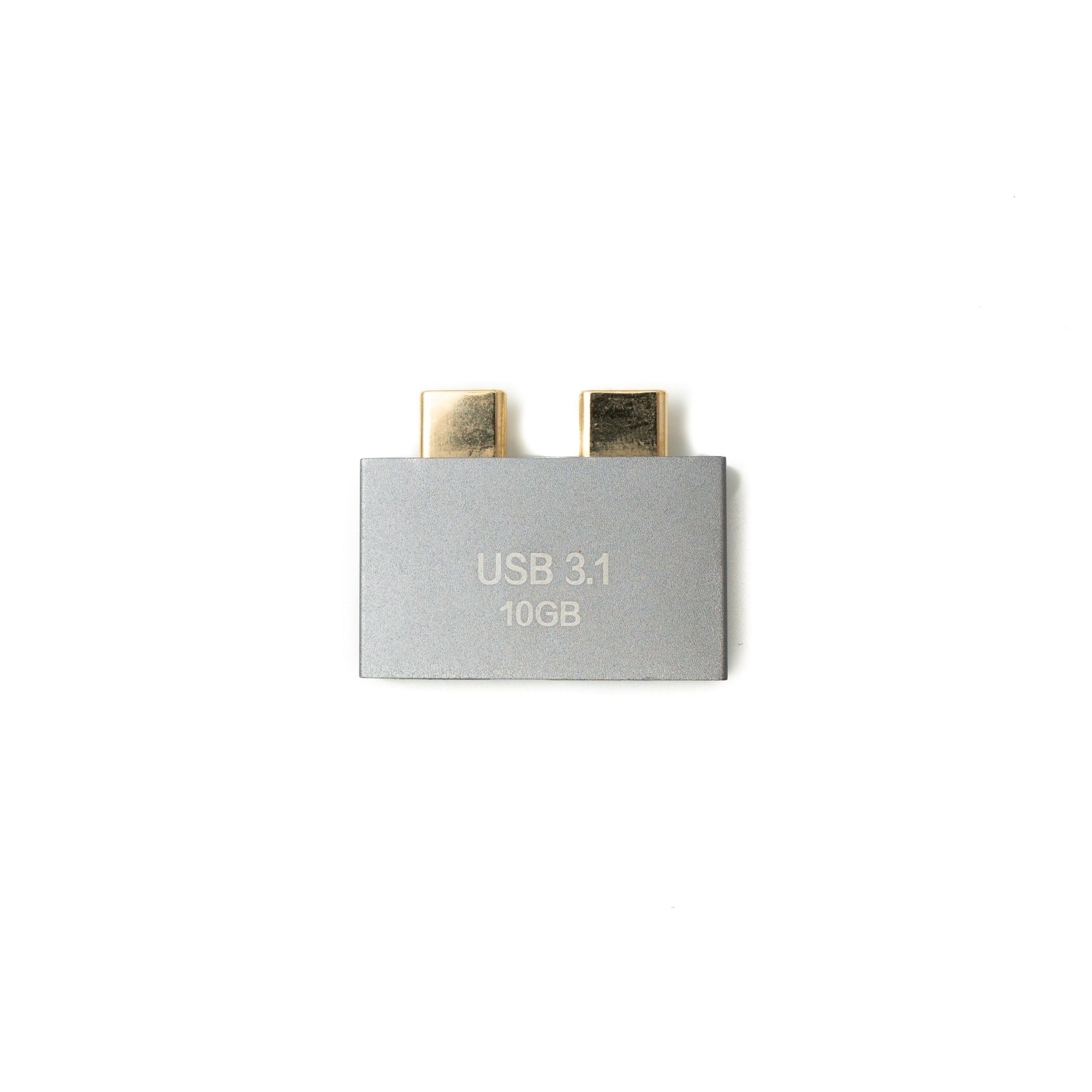 SYSTEM-S USB 3.1 Gen 2 Doppel Adapter - 2x USB-C Stecker Zu USB-A 3.0 Buchse OTG, 100W Schnellladung
