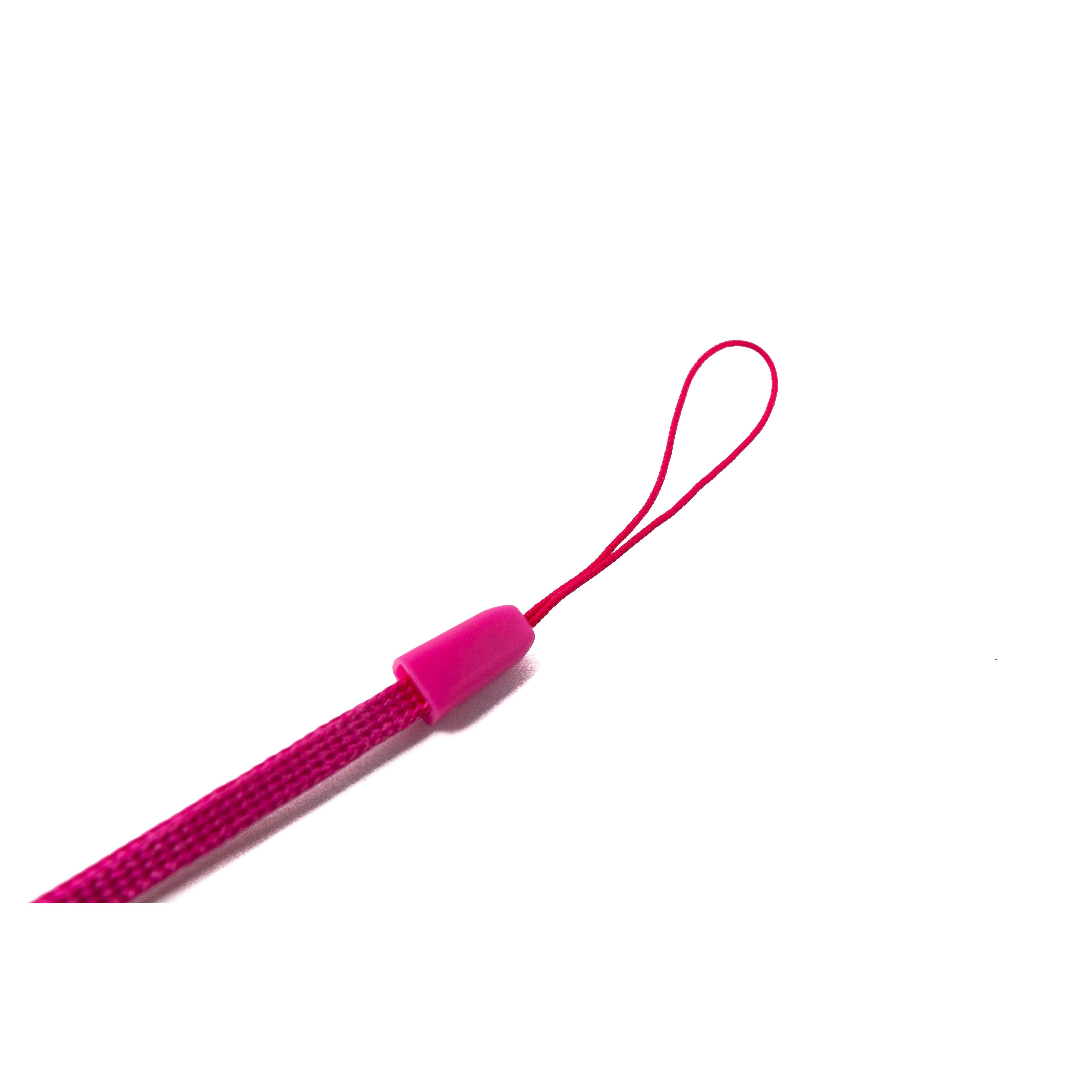 SYSTEM-S 5x Halsband Umhängeband Trageband mit Schlaufe in Pink für Smartphone MP3-Player