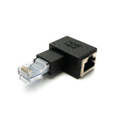 System S RJ45 Winkel Adapter Linkswinkel Zu Buchse Platzsparender Ethernetkabel Adapter Schwarz