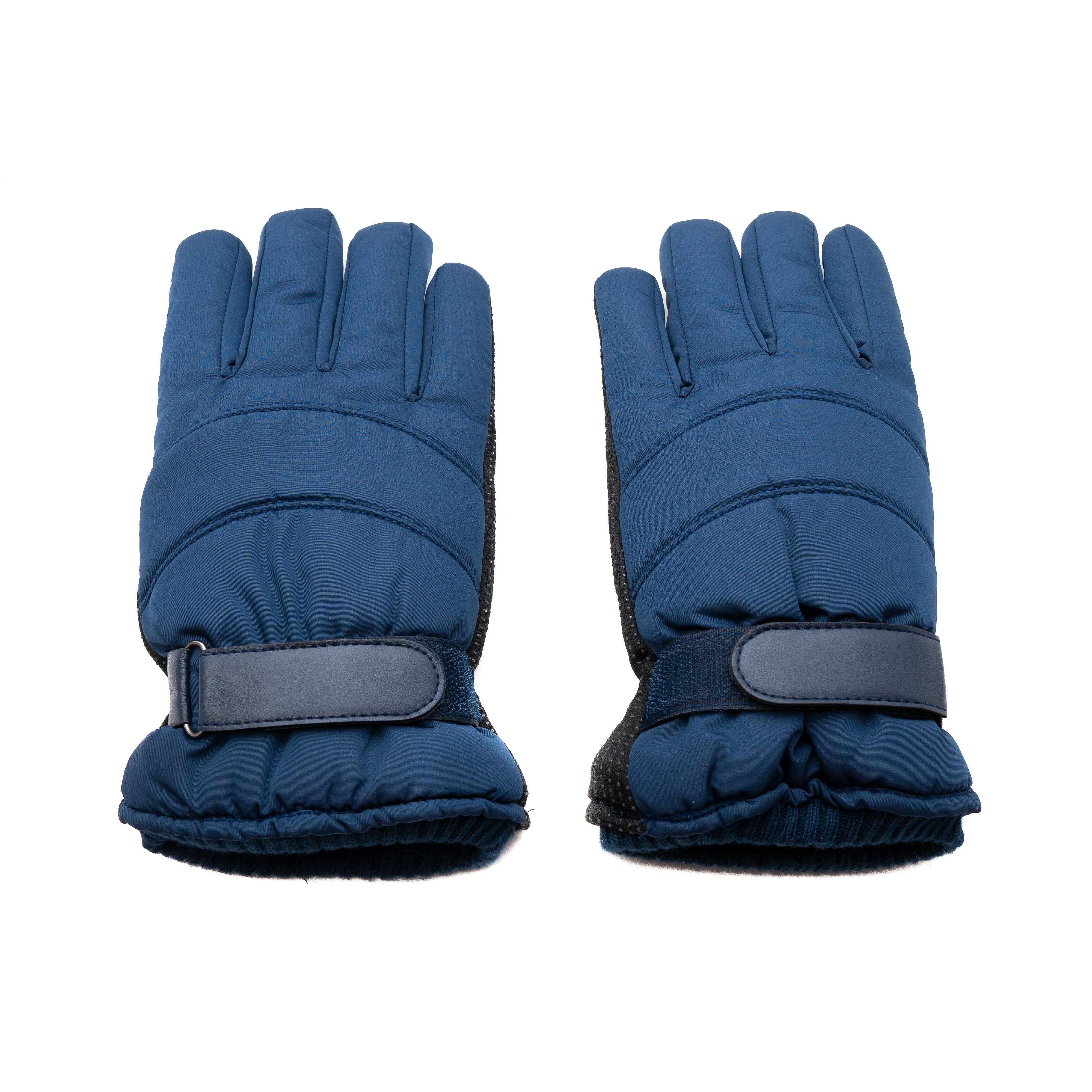 SYSTEM-S Anti Rutsch Handschuhe aus Polyester für Smartphones Touch Bildschirme in Blau