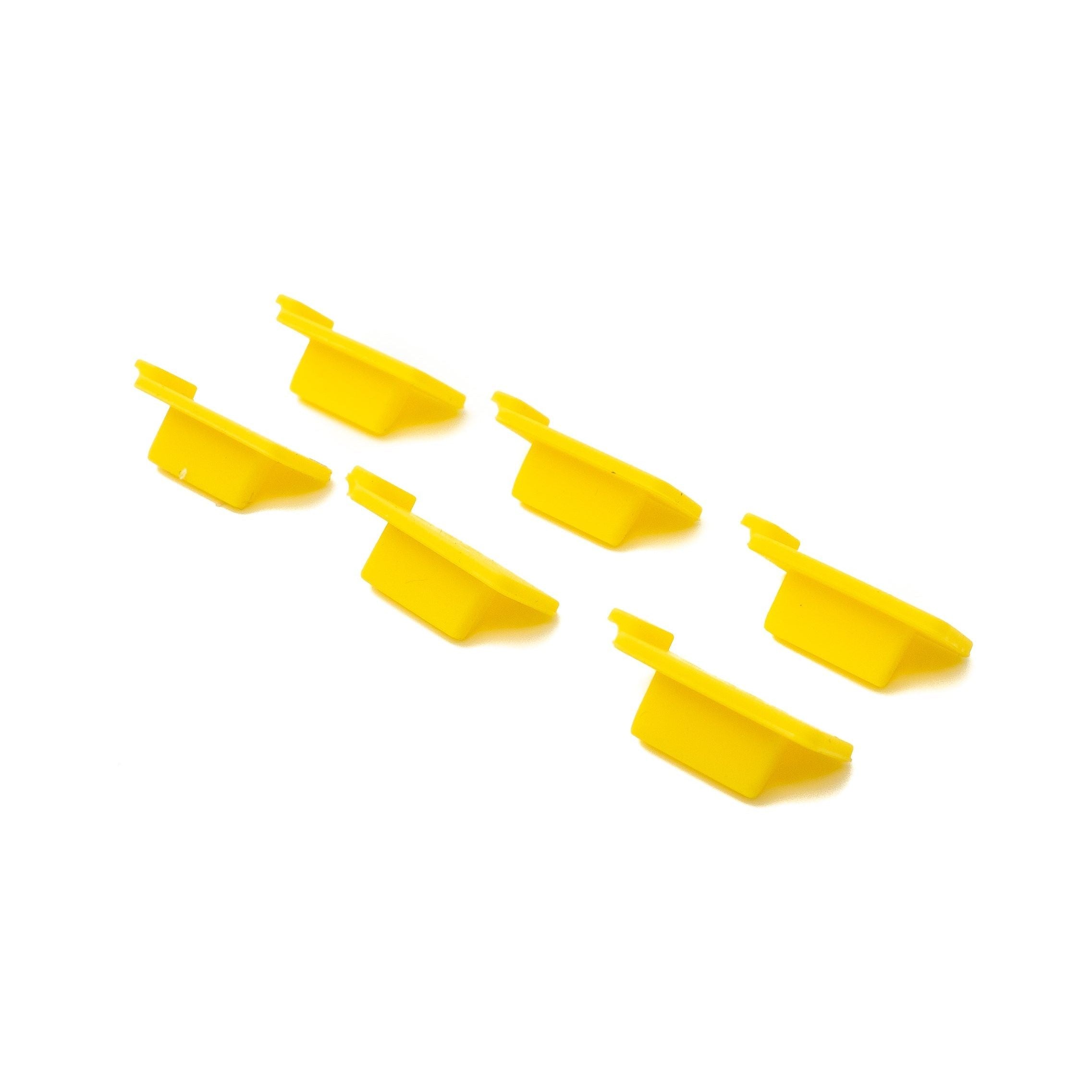 SYSTEM-S 6x USB Typ A Anti Staub Schutz Abdeckung aus Silikon in Gelb