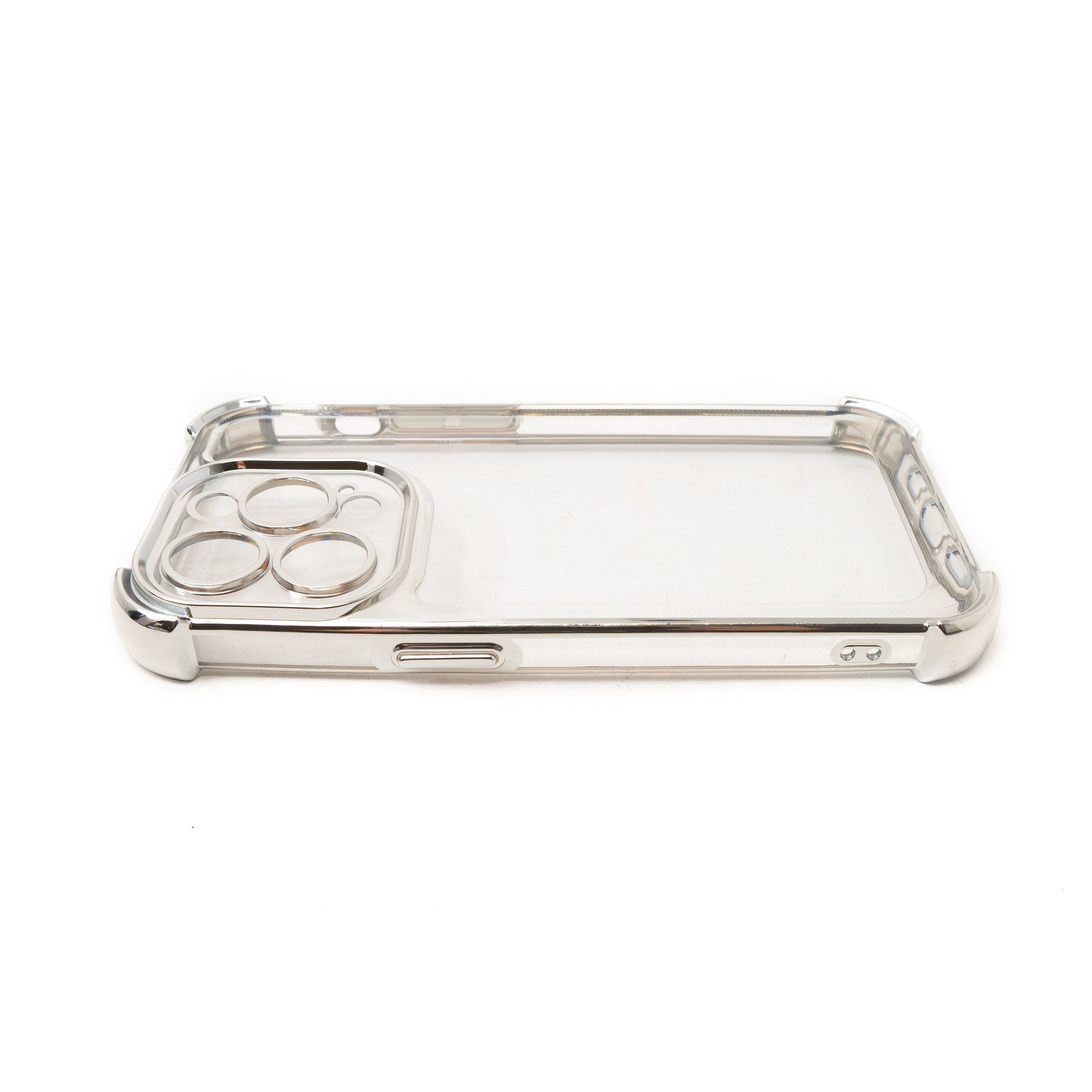 Transparente Glänzende TPU Schutzhülle Transparent Grau Für IPhone 14 Pro Stoßfest Rutschfest