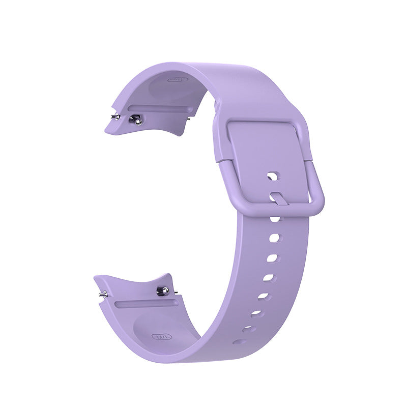 Silikonarmband 20 Mm Für Samsung Galaxy Watch 5 Und 4 Lila Bequeme Passform Dornenschließe