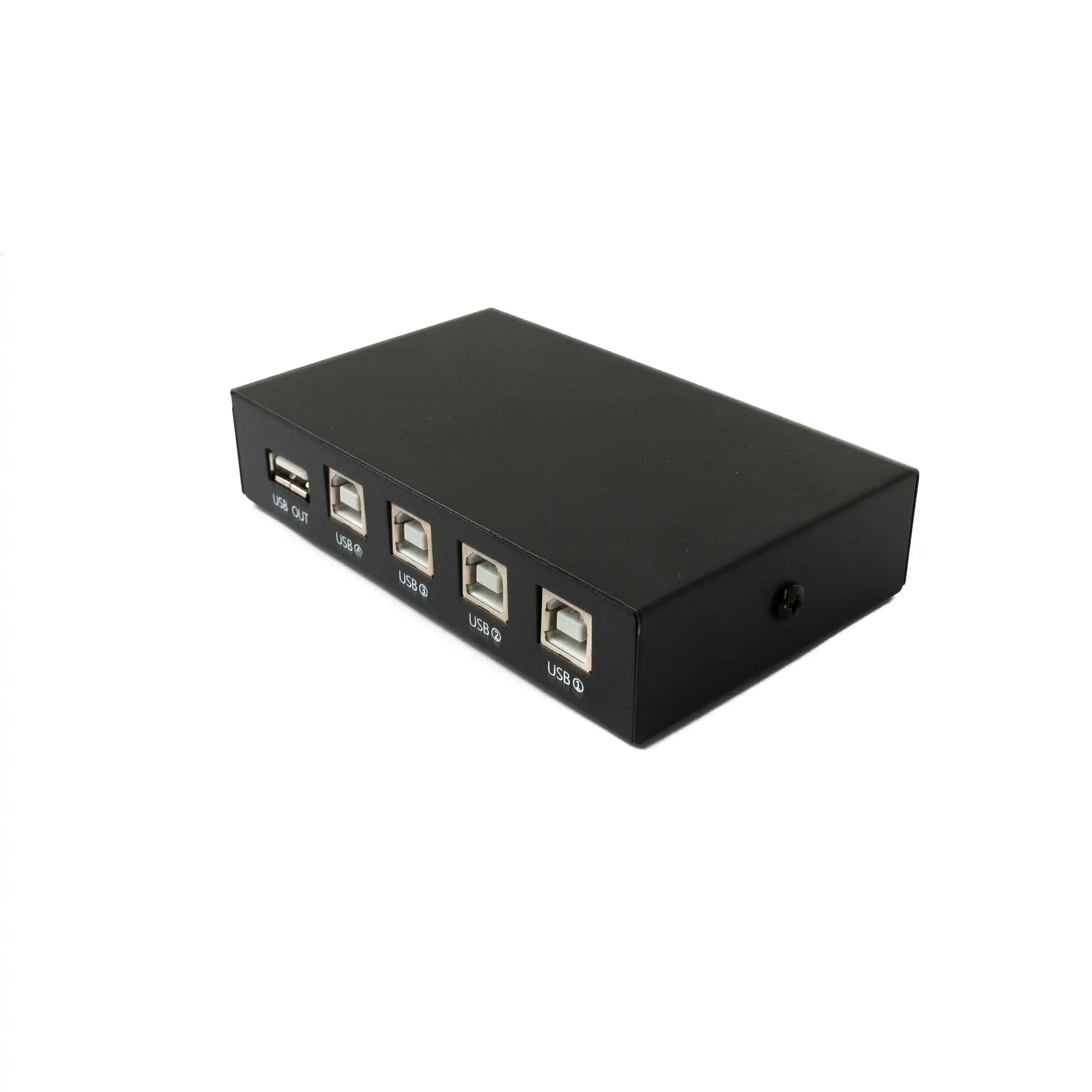 4 Port USB 2.0 Switch Typ B Zu Typ A Buchse Schwarz USB Hub Adapter Für Mehrfach Anschluss