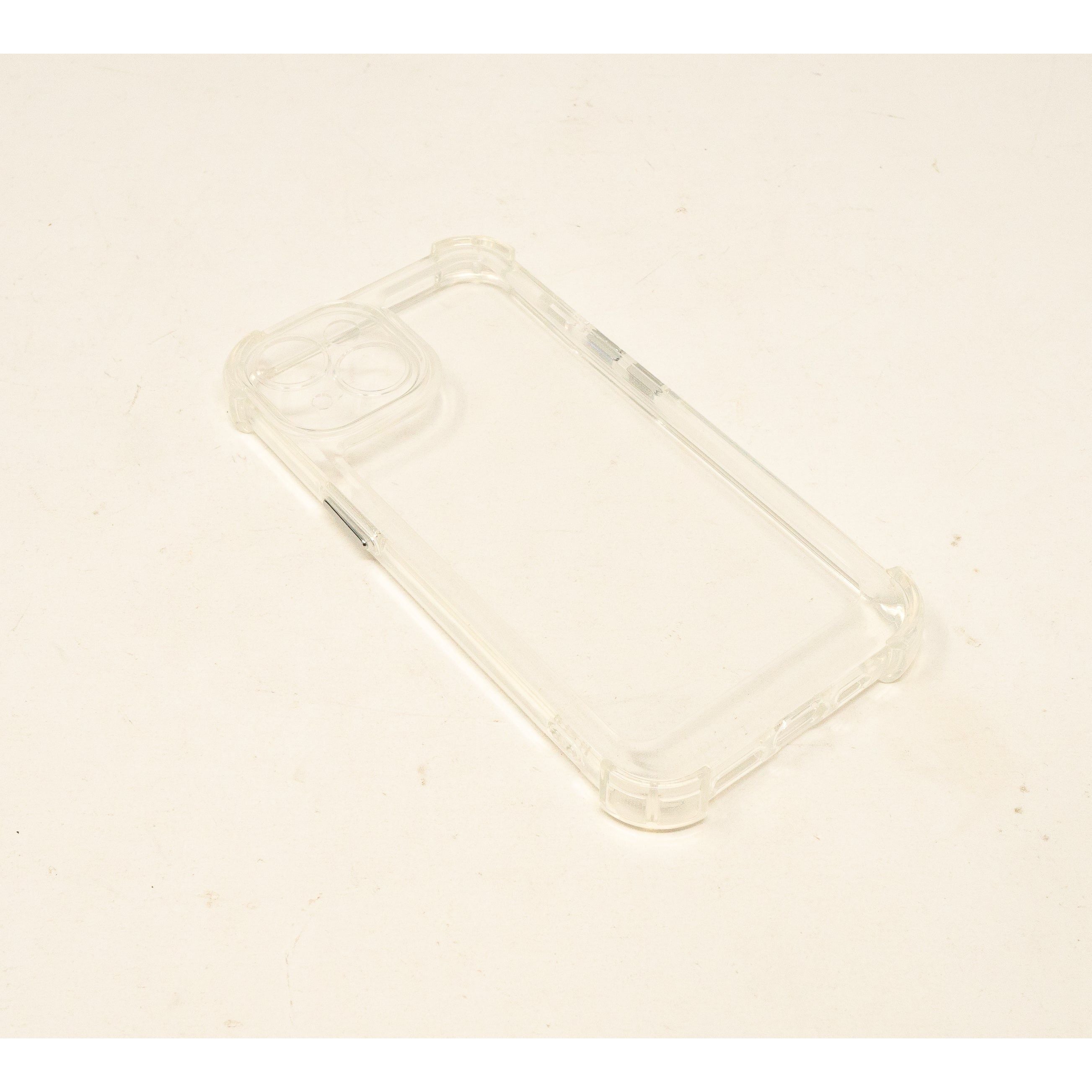 SYSTEM-S Stoßfeste TPU Schutzhülle Transparent Weiß Für iPhone 14 Plus Hochwertiger Schutz