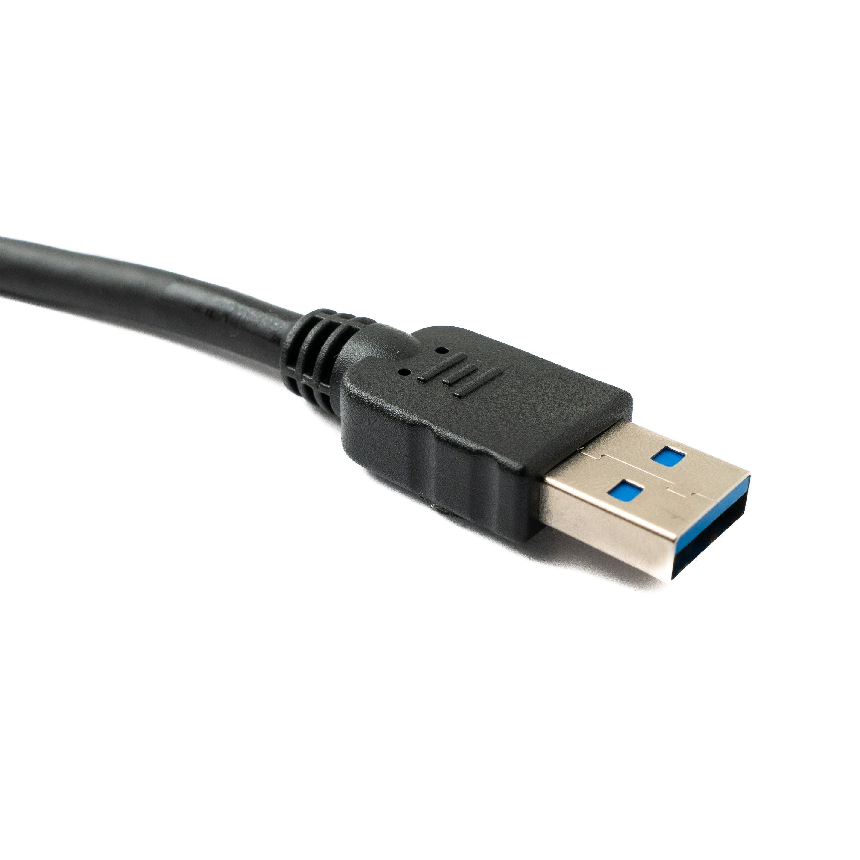 SYSTEM-S USB 3.0 Kabel 100 cm Typ A Stecker zu Buchse 5 Gbit/s in Schwarz