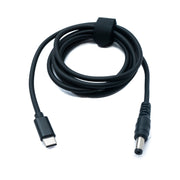 System-S DC Kabel 150 cm Mit 5,5 X 2,1 mm DC Stecker Zu USB C Adapter Für Mobilgeräte