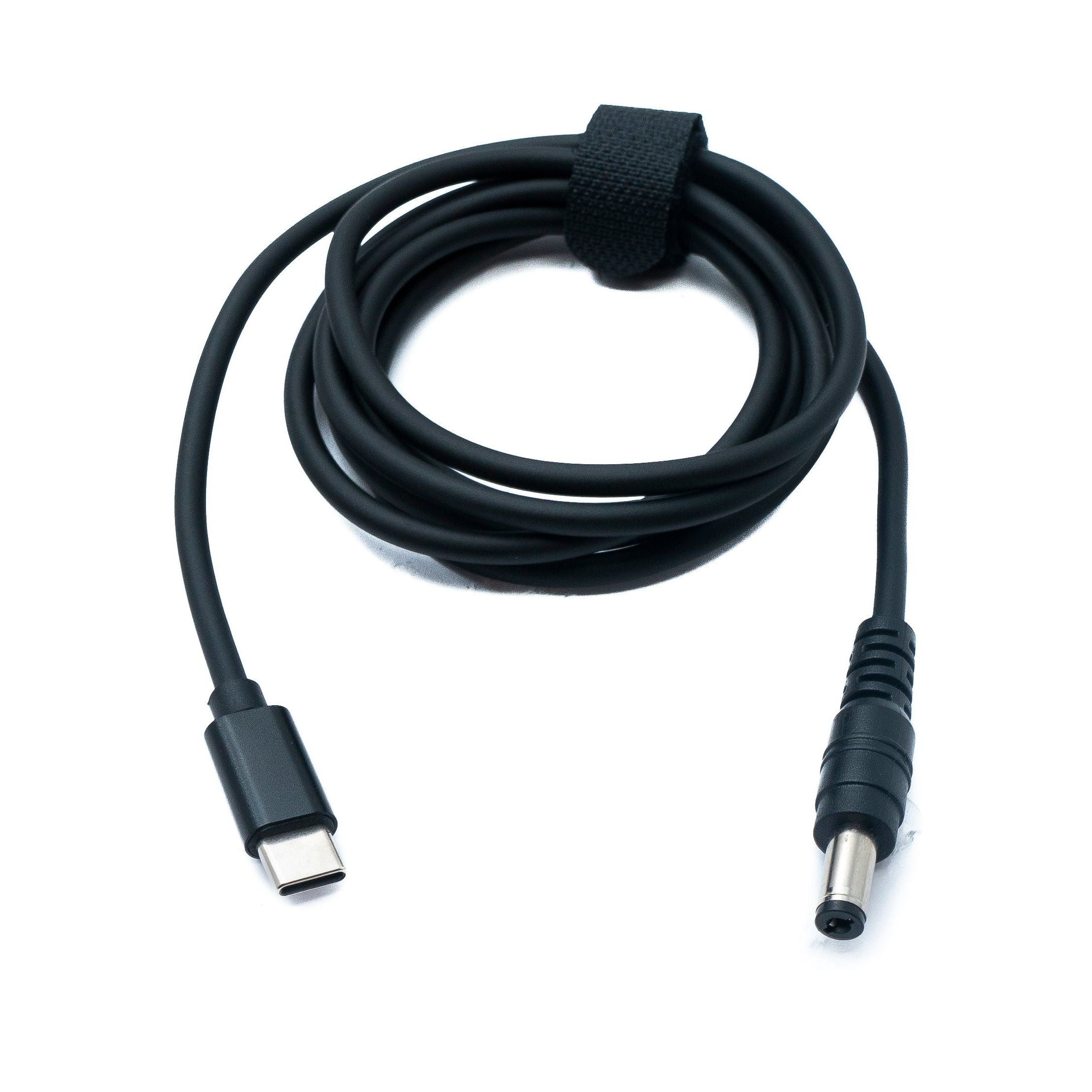 System-S DC Kabel 150 cm Mit 5,5 X 2,1 mm DC Stecker Zu USB C Adapter Für Mobilgeräte