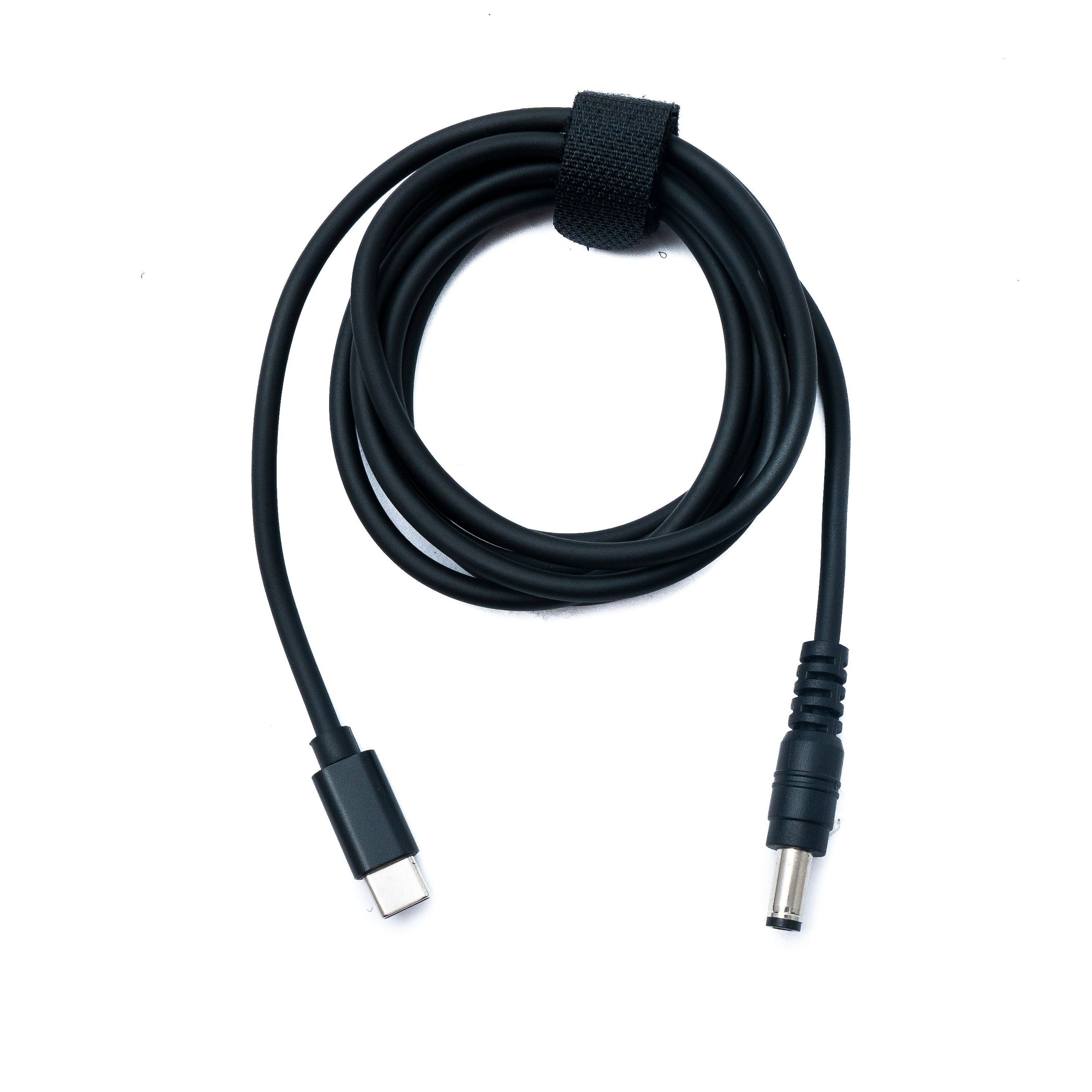 System-S DC Kabel 150 cm Mit 5,5 X 2,1 mm DC Stecker Zu USB C Adapter Für Mobilgeräte