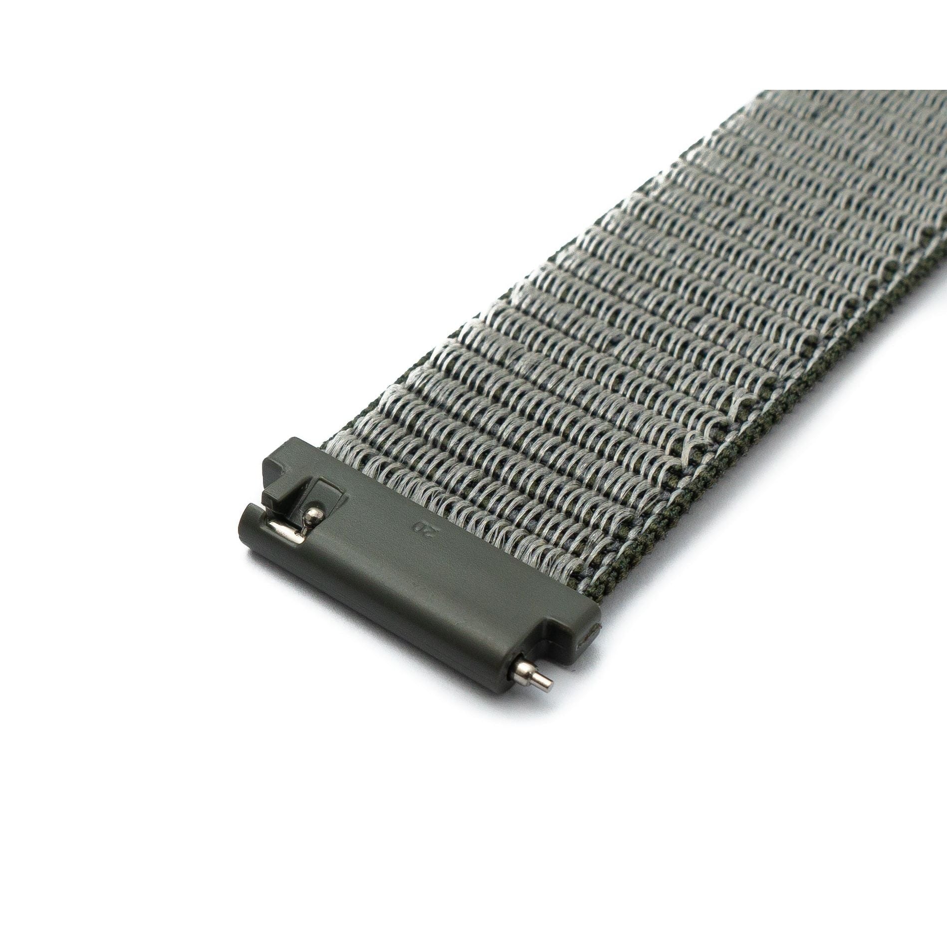 SYSTEM-S Armband 20 mm aus Nylon für Huawei Watch Smartwatch in Grau