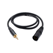 XLR Kabel Zu 3,5 mm TRS 3-Polig Schwarz 90,5 cm Mit AUX Steckern Für Studiogeräte