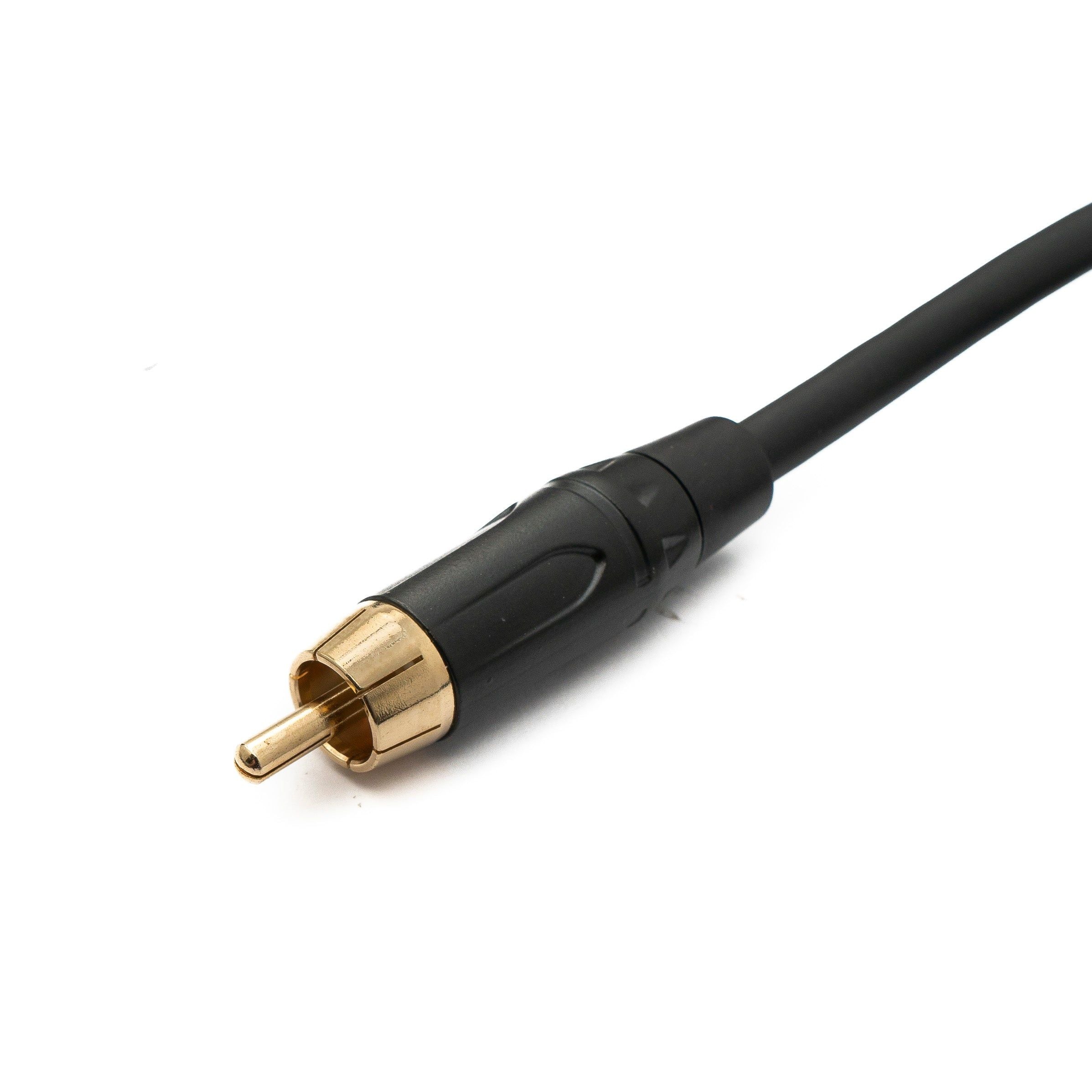 SYSTEM-S Audio Cinch RCA Kabel 1Polig Von Stecker Zu Stecker Schwarz 100 Zentimeter Für Klang