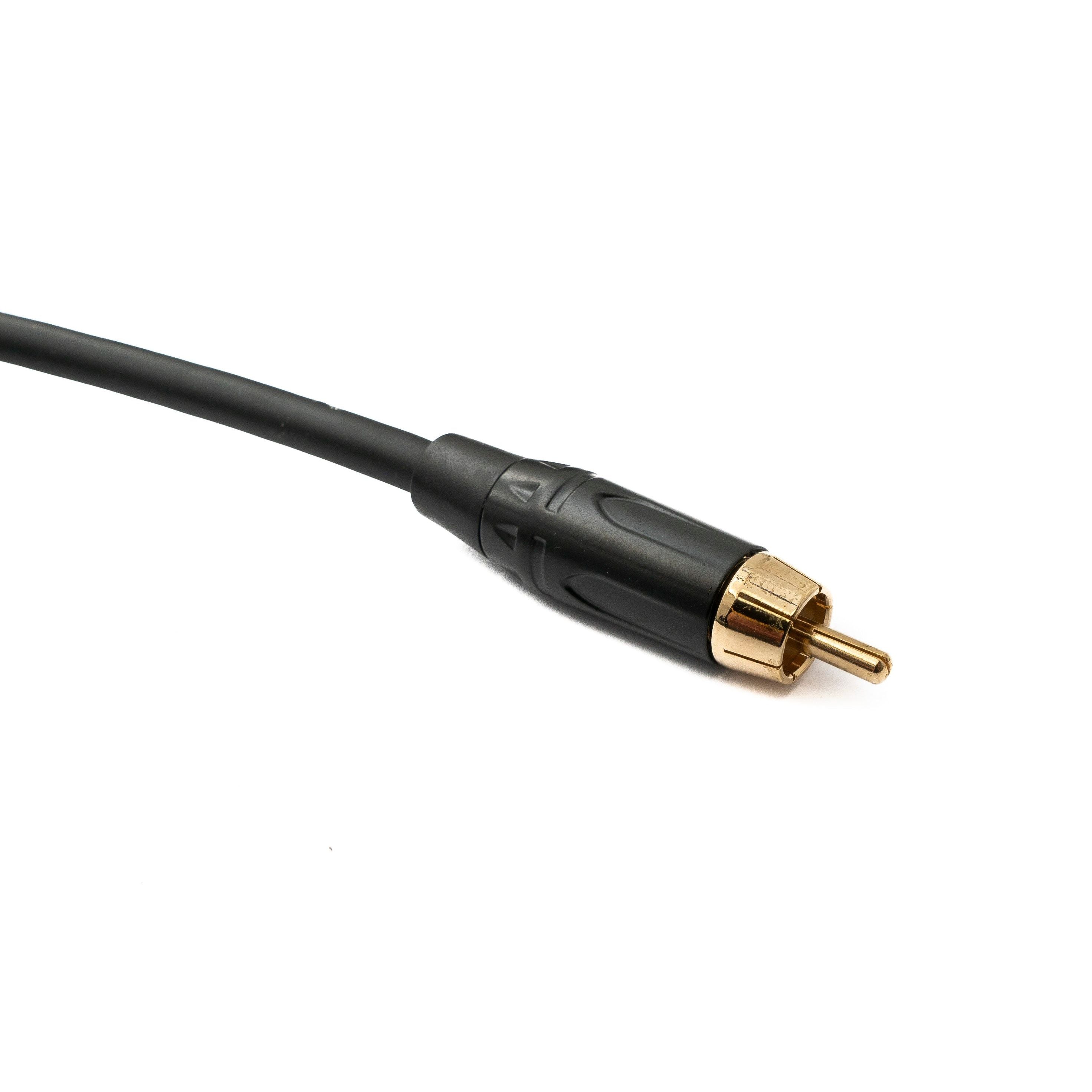 SYSTEM-S Audio Cinch RCA Kabel 1Polig Von Stecker Zu Stecker Schwarz 100 Zentimeter Für Klang
