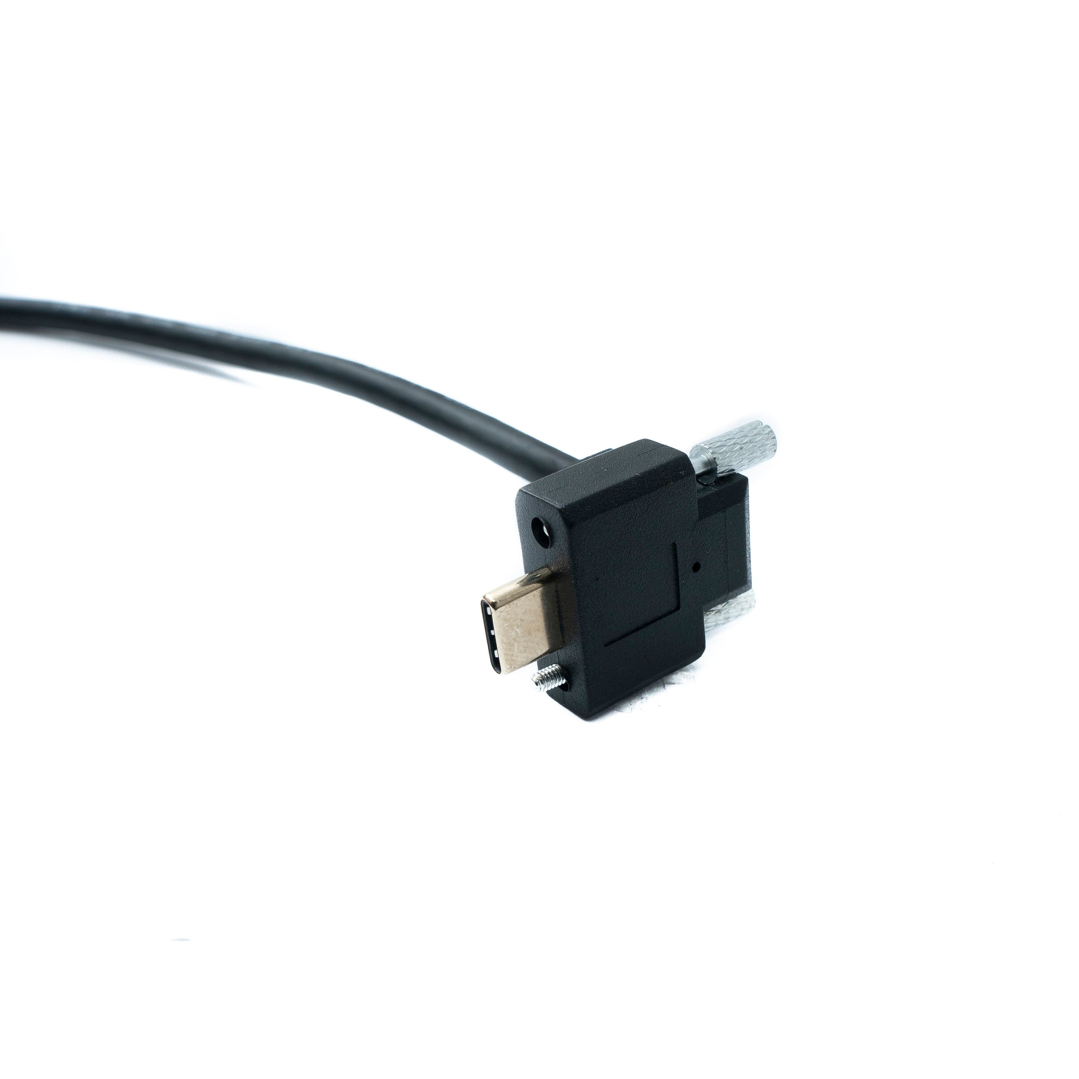 SYSTEM-S USB 3.1 Gen 2 Kabel 30 cm Typ C Stecker zu Stecker Panel Mount Winkel Up Down Angled 10 Gbit/s 100W