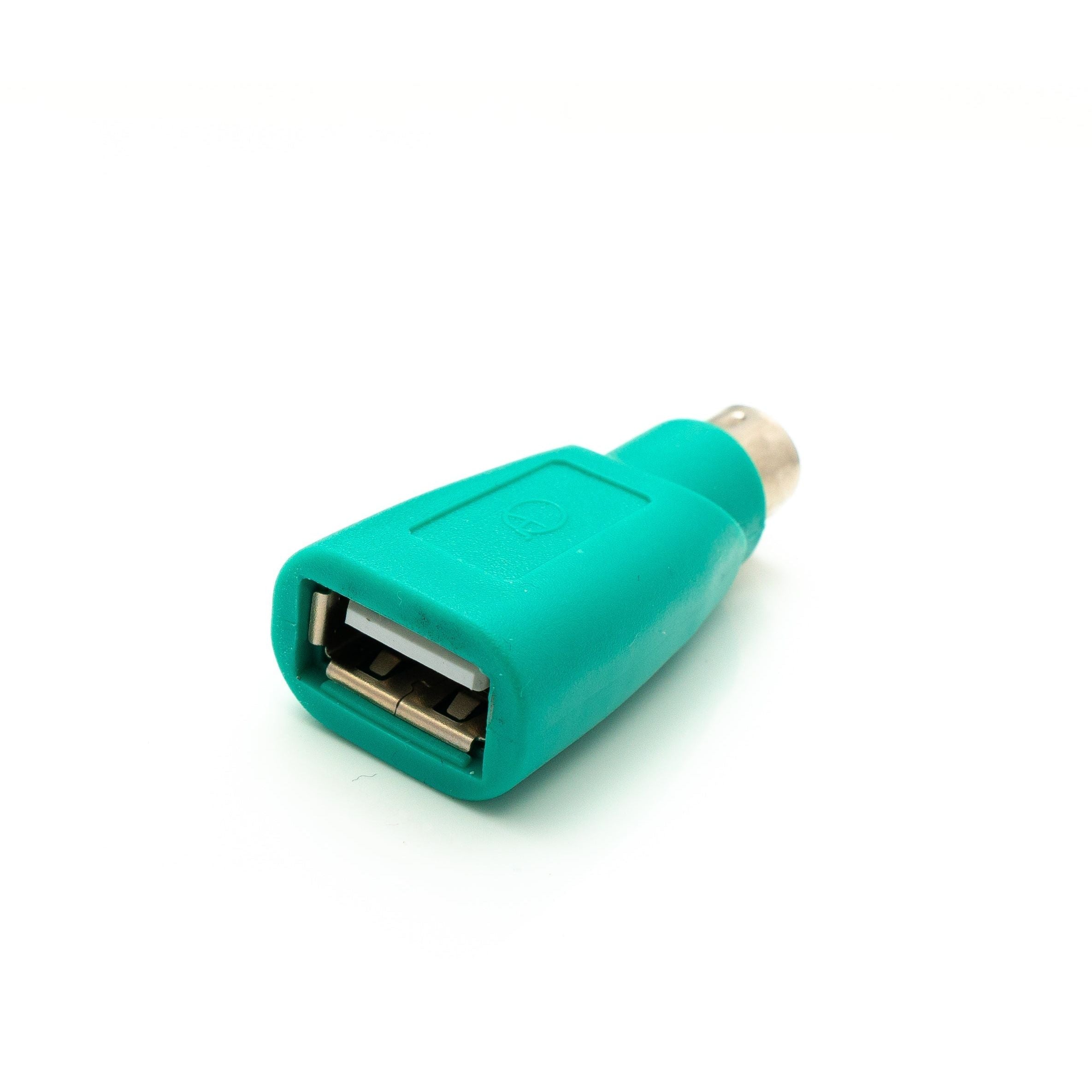 System USB 2.0 Adapter Typ A Buchse Zu PS2 Stecker Türkis Für USB Eingabegeräte