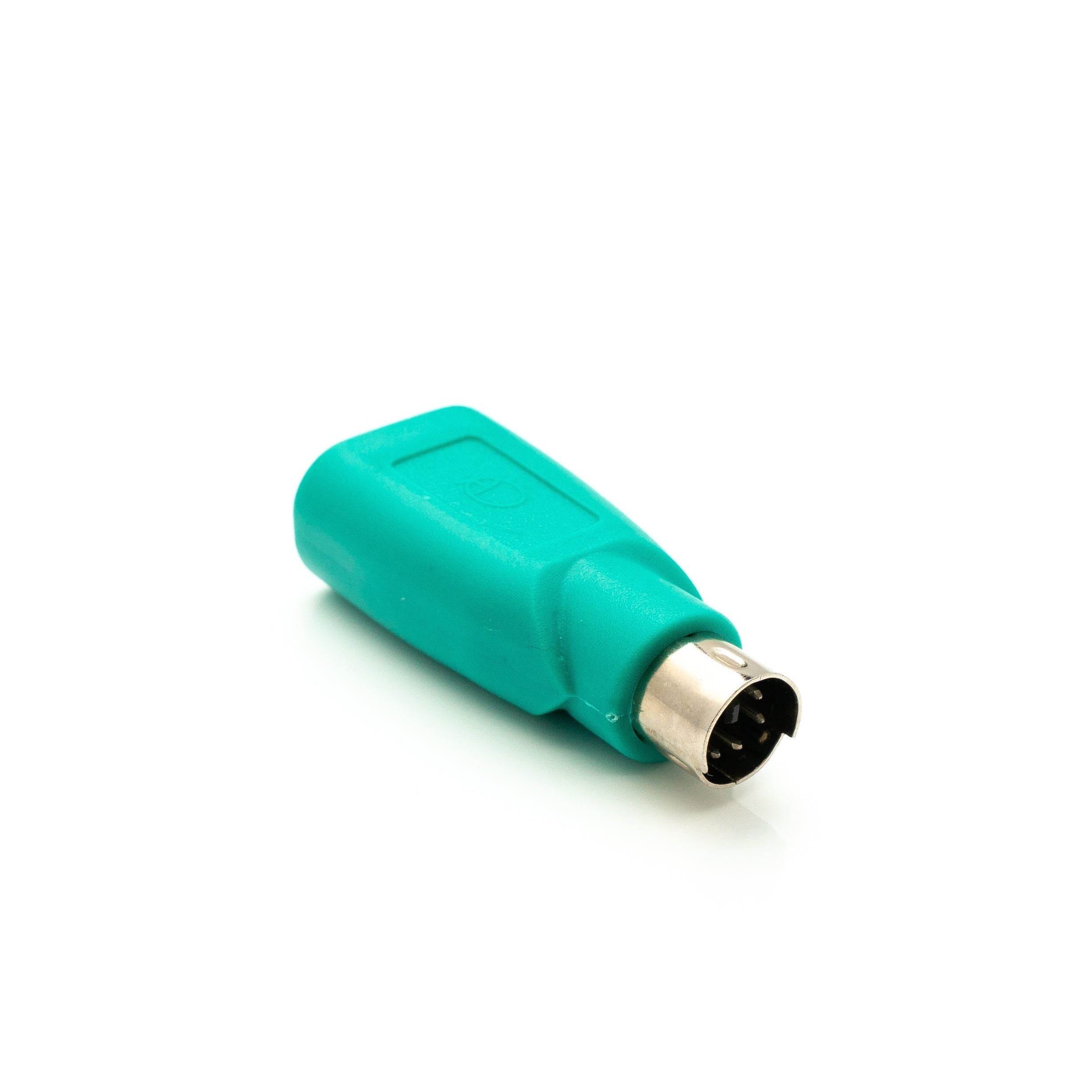 System USB 2.0 Adapter Typ A Buchse Zu PS2 Stecker Türkis Für USB Eingabegeräte