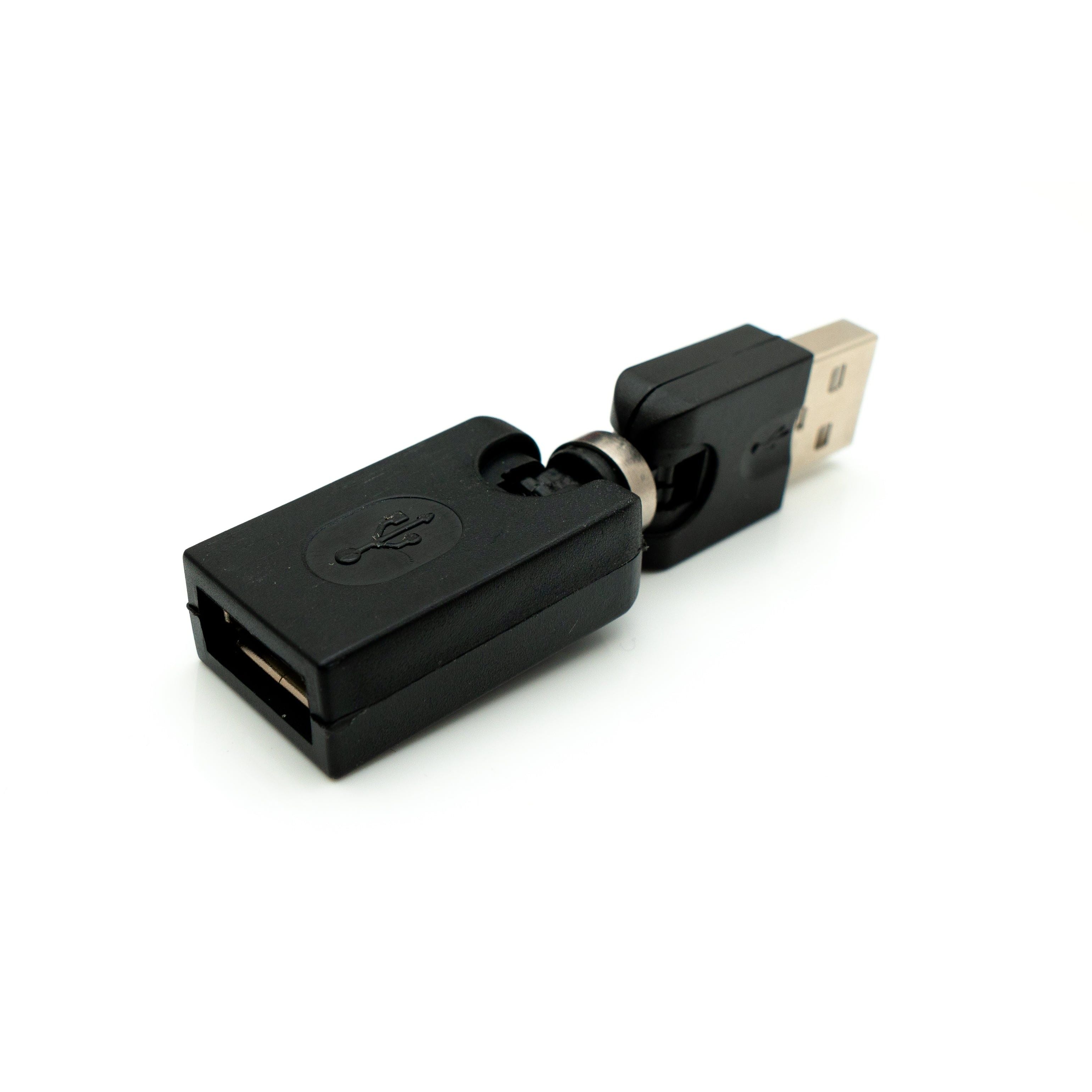 USB 2.0 Adapter Typ A Stecker Zu Buchse 360 Grad Winkel Kabel Schwarz Flexibel Kompatibel