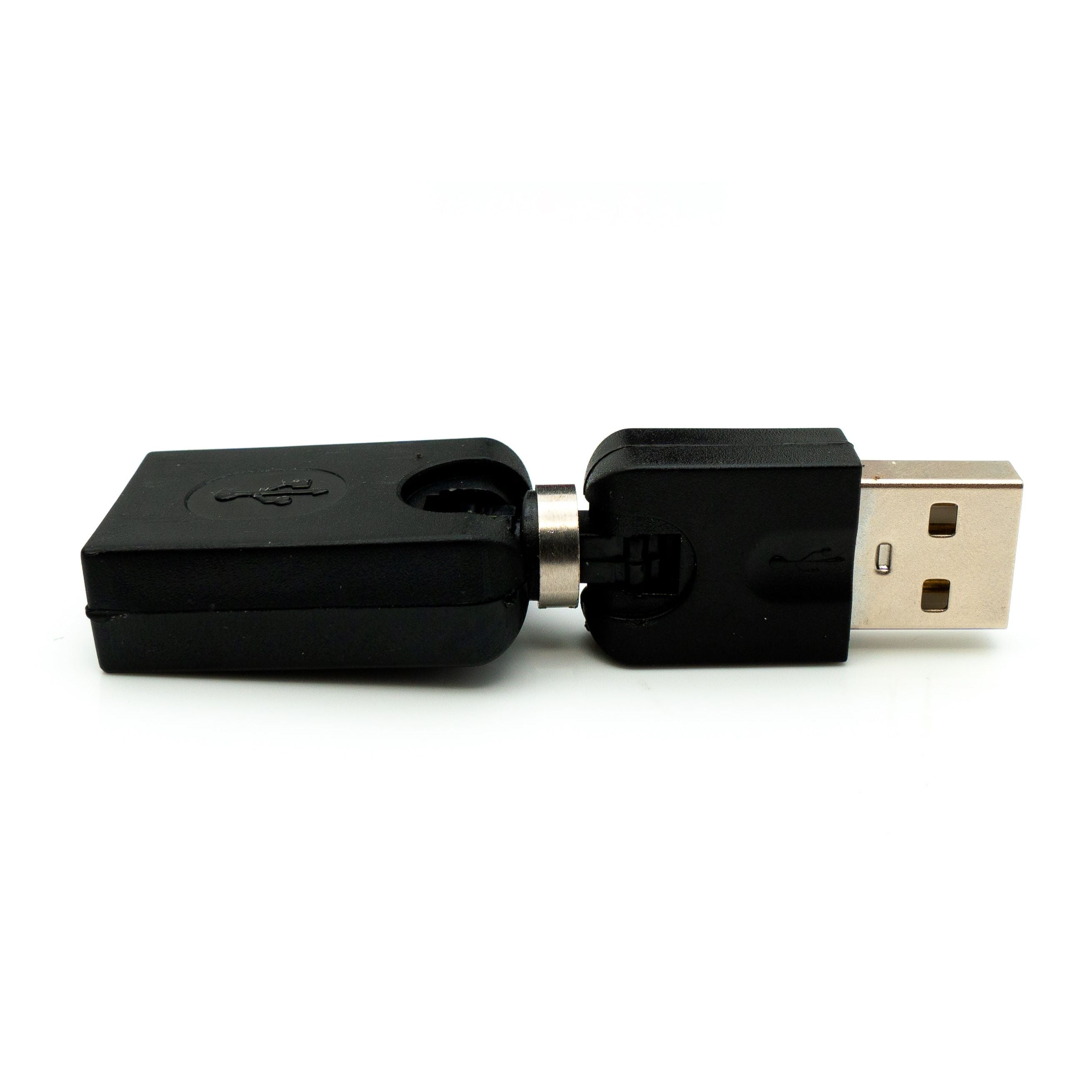 USB 2.0 Adapter Typ A Stecker Zu Buchse 360 Grad Winkel Kabel Schwarz Flexibel Kompatibel