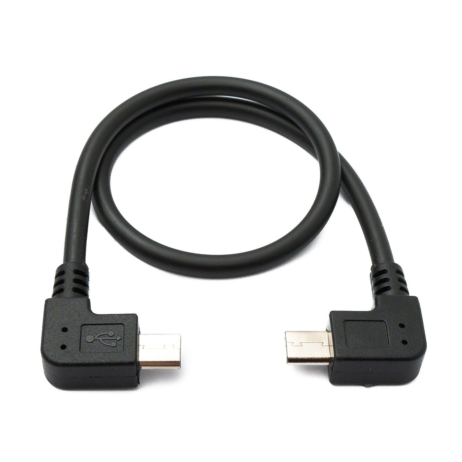 System-S USB 2.0 Kabel 30 Cm Micro B Zu Micro B Winkelkabel Flexibel Für Enge Bereiche