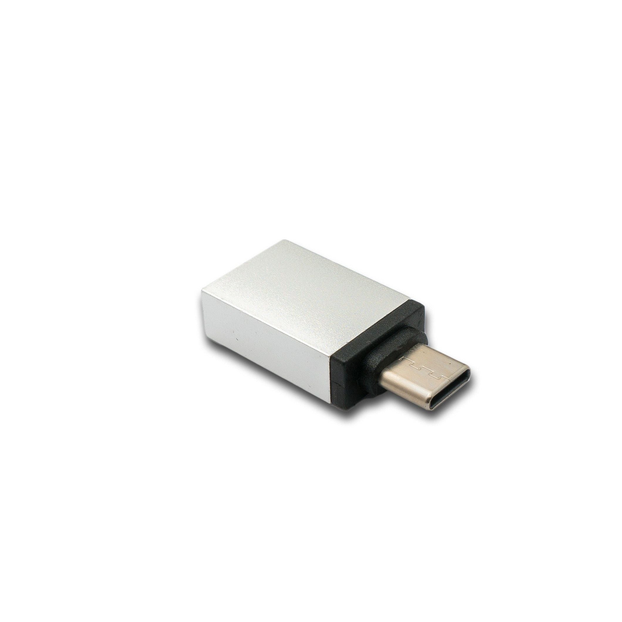 SYSTEM-S USB 3.1 Adapter Typ C Stecker zu 3.0 A Buchse 5 Gbit/s in Grau