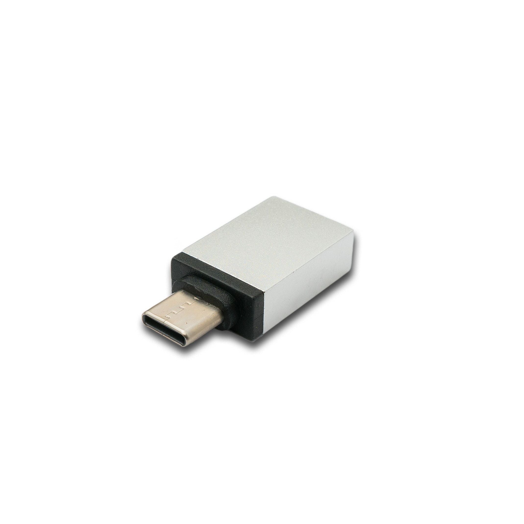 SYSTEM-S USB 3.1 Adapter Typ C Stecker zu 3.0 A Buchse 5 Gbit/s in Grau