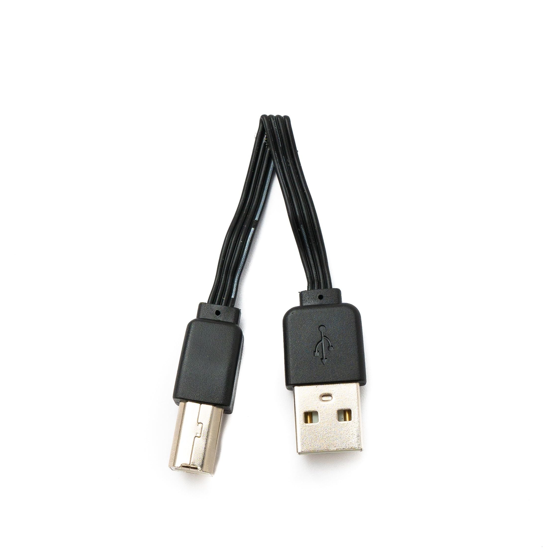 USB 2.0 Kabel Typ B Zu Typ A Kurz 13 cm Flach Schwarz Systemhaus Zakaria Perfekt Für PC Drucker