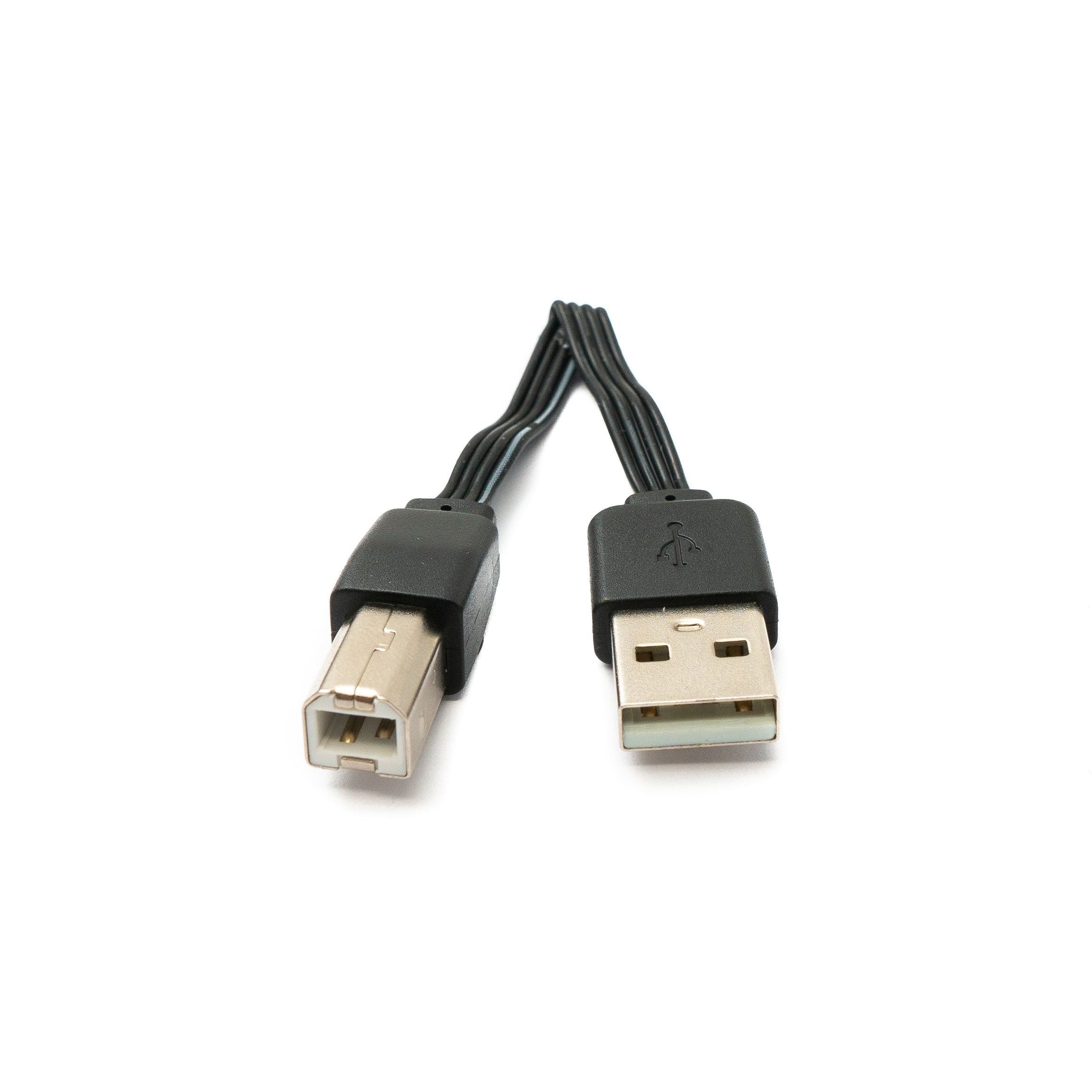 USB 2.0 Kabel Typ B Zu Typ A Kurz 13 cm Flach Schwarz Systemhaus Zakaria Perfekt Für PC Drucker