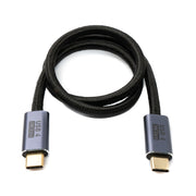 SYSTEM-S USB4 USB Kabel 50 cm Typ C Stecker zu Stecker 20 Gbit/s USB 4.0 geflochten Schwarz