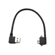 System-S USB 3.0 Kabel 25 Cm Micro B Stecker Zu Typ A Winkel Schwarz SuperSpeed 5 Gbit Pro Sekunde