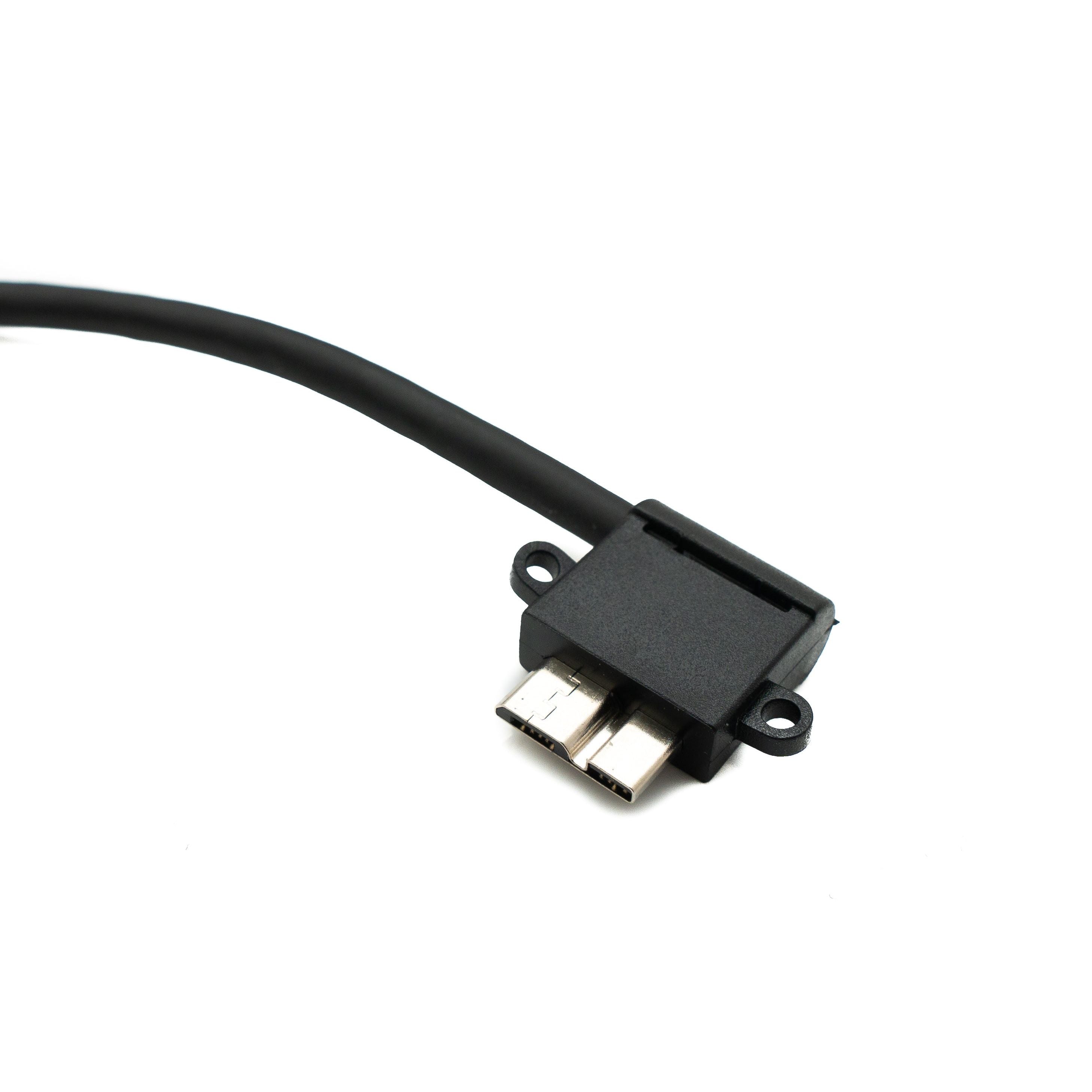 System-S USB 3.0 Kabel 25 Cm Micro B Stecker Zu Typ A Winkel Schwarz SuperSpeed 5 Gbit Pro Sekunde