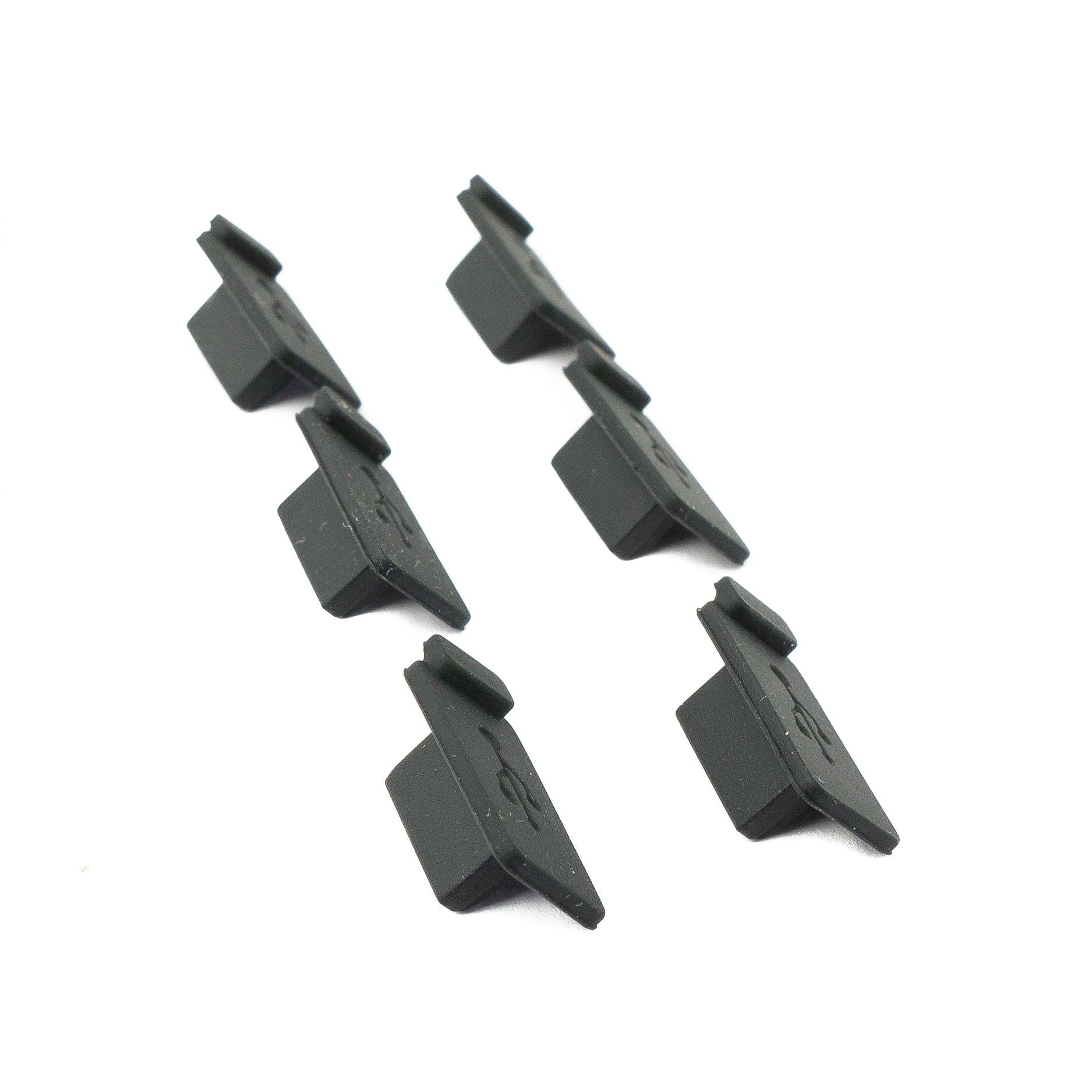 Sechs USB Typ A Staubschutzabdeckungen Aus Silikon Schwarz Kompatibel Mit Den Meisten Anschlüssen