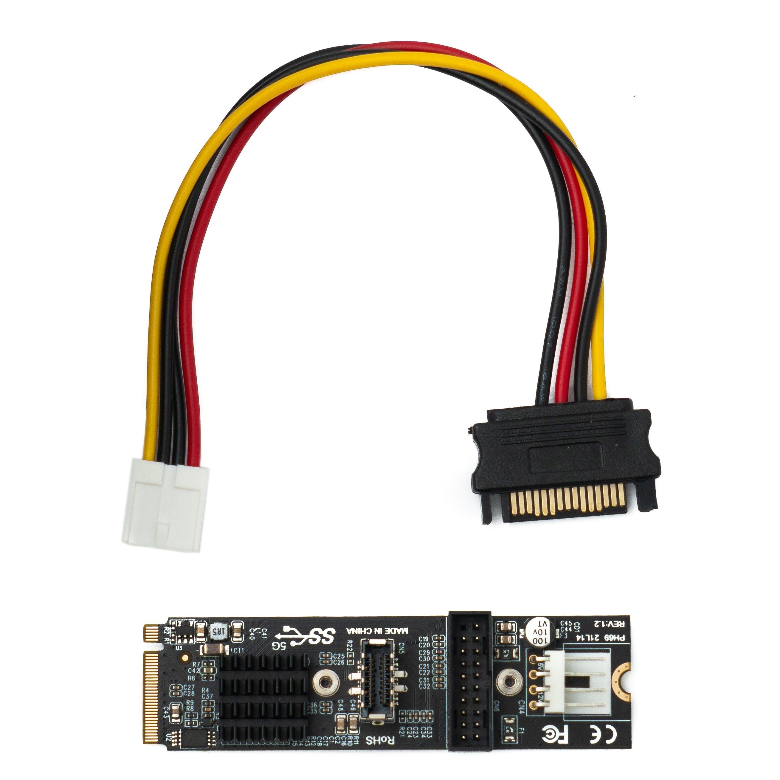 NVMe Adapter M Key M.2 NGFF SATA SSD Zu USB 3.1 Typ C Und USB 3.0 Typ A Grau Für 2230 2242 2260 2280