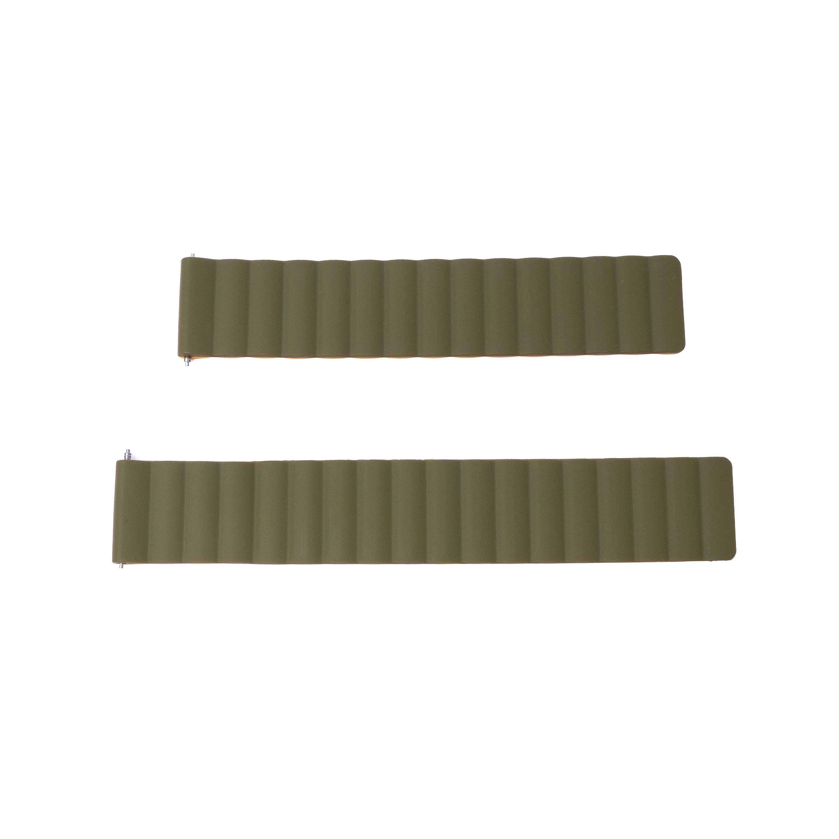 Armband Aus Silikon 20 Mm Magnetisch Für Smartwatch Mit Grün Gelb Farbgebung Kompatibel Mit Amazfit