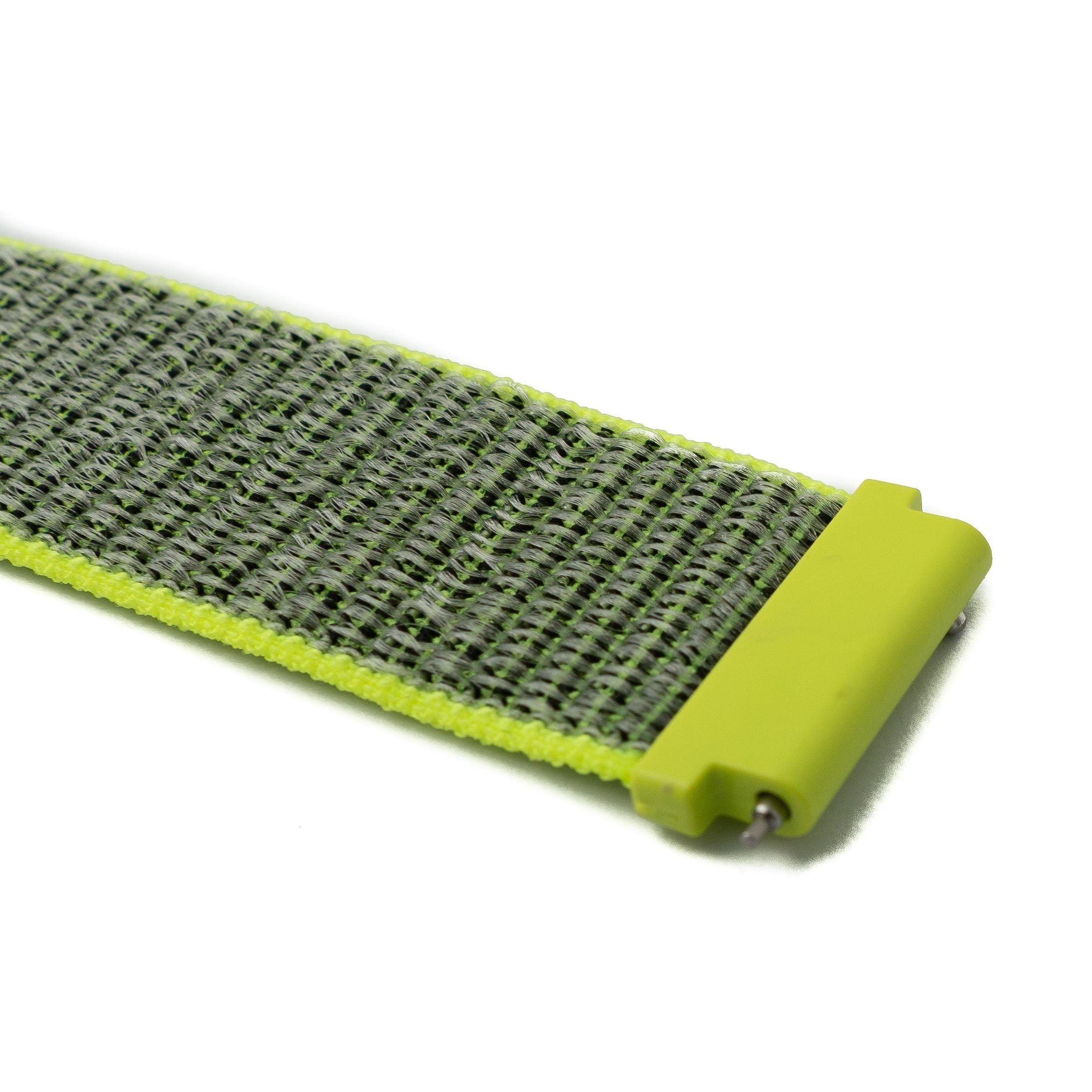 SYSTEM-S Armband 20 mm aus Nylon für Huawei Watch Smartwatch in Neon Gelb