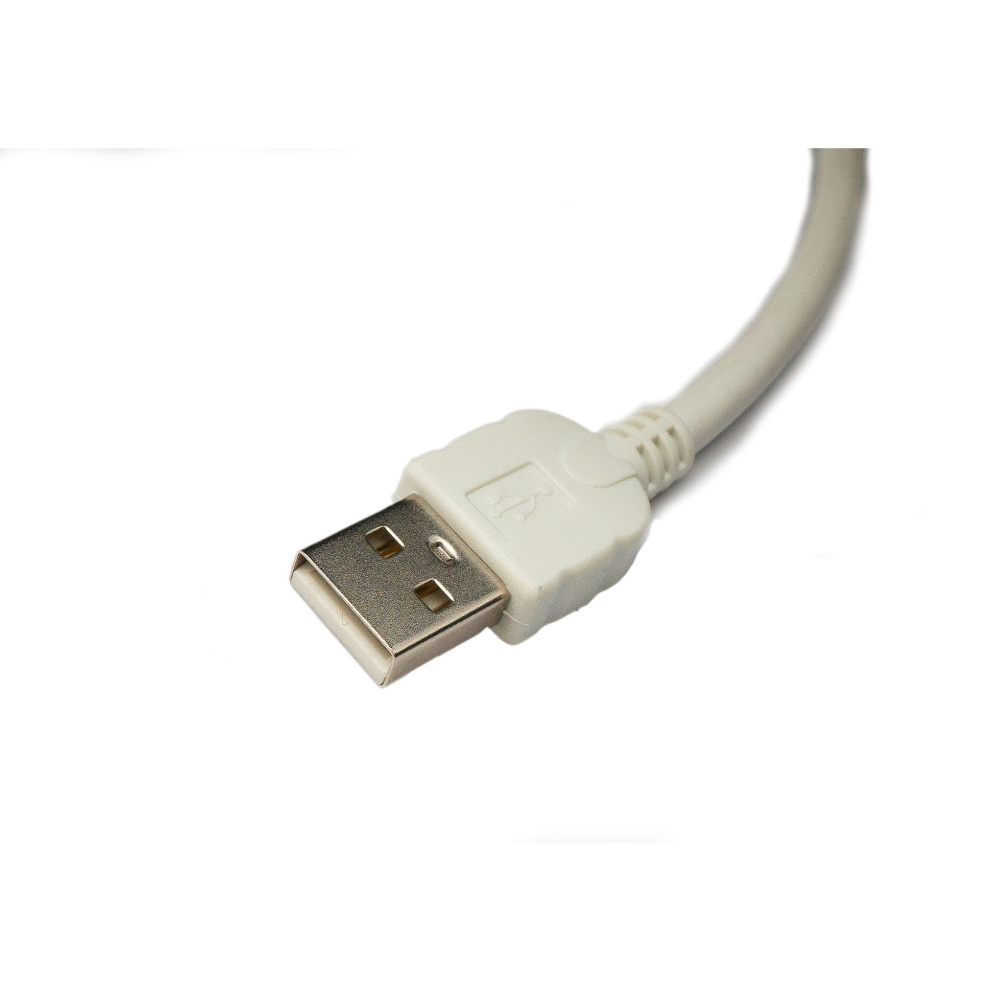 System-S USB 2.0 Kabel 3 m Micro-B Zu Typ-A Weiß Linksabgewinkelter Anschluss - Hi-Speed Übertragung Bis 480 Mbps