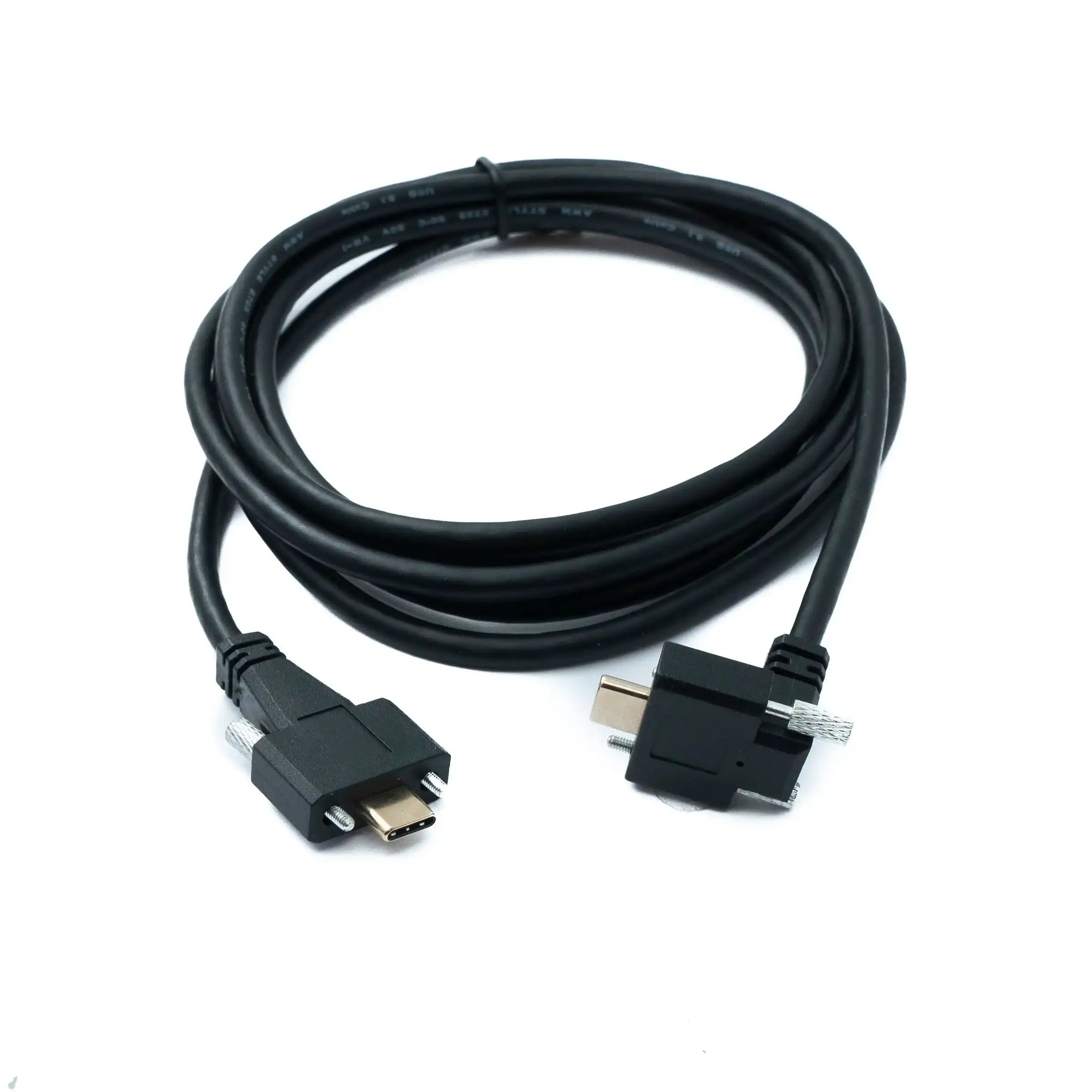 USB 3.1 Gen 2 Kabel 2 m Typ C Stecker Zu Stecker Panel Mount Winkel 10 Gbit Pro Sekunde 100W